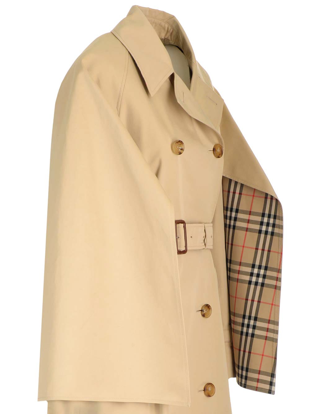 Burberry Trench Coat With Cape Sleeves | italist