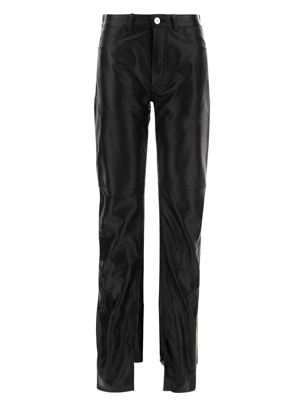 The Attico Black Leather Pants | italist