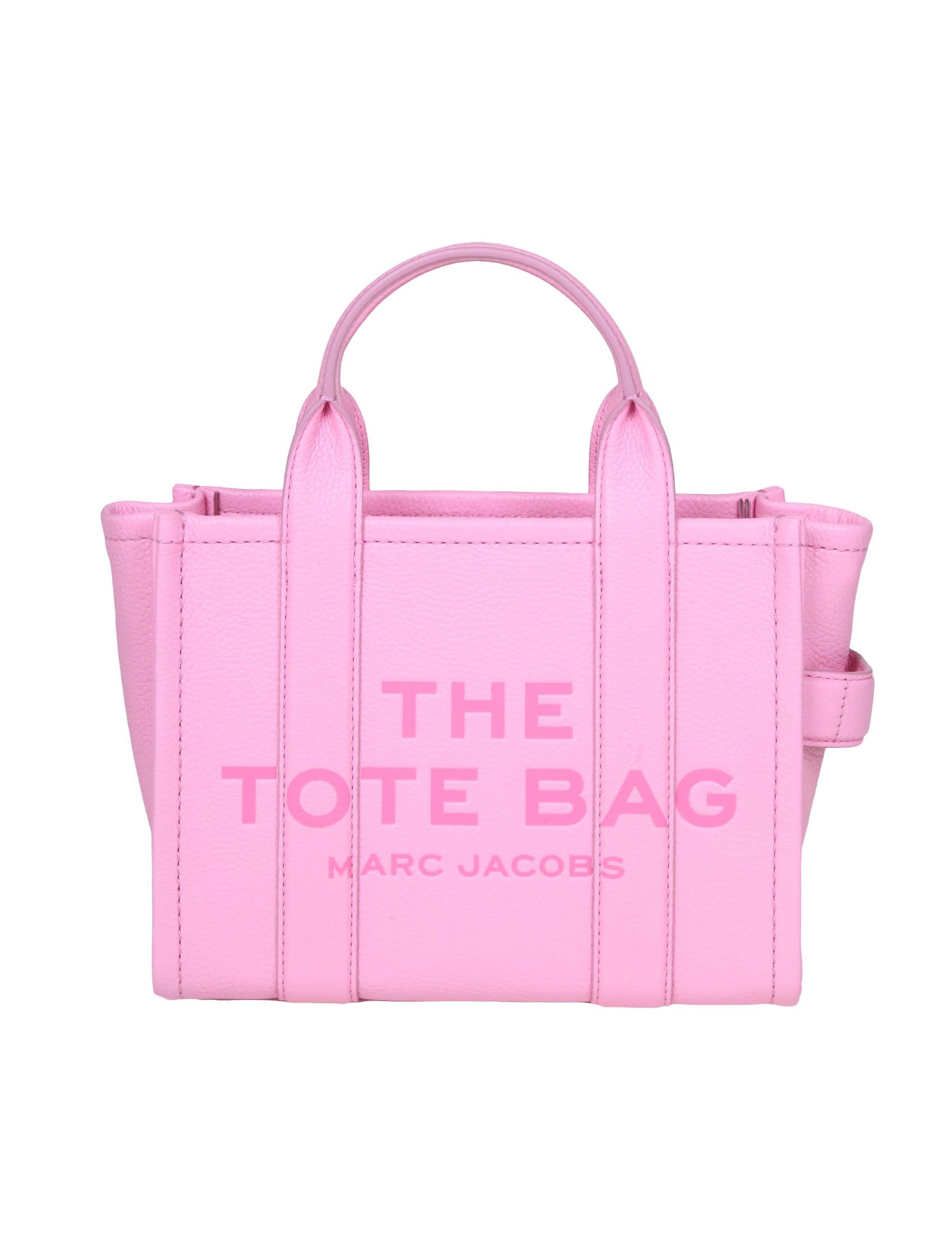 Marc Jacobs The Leather Mini Bucket Bag in Fluro Candy Pink