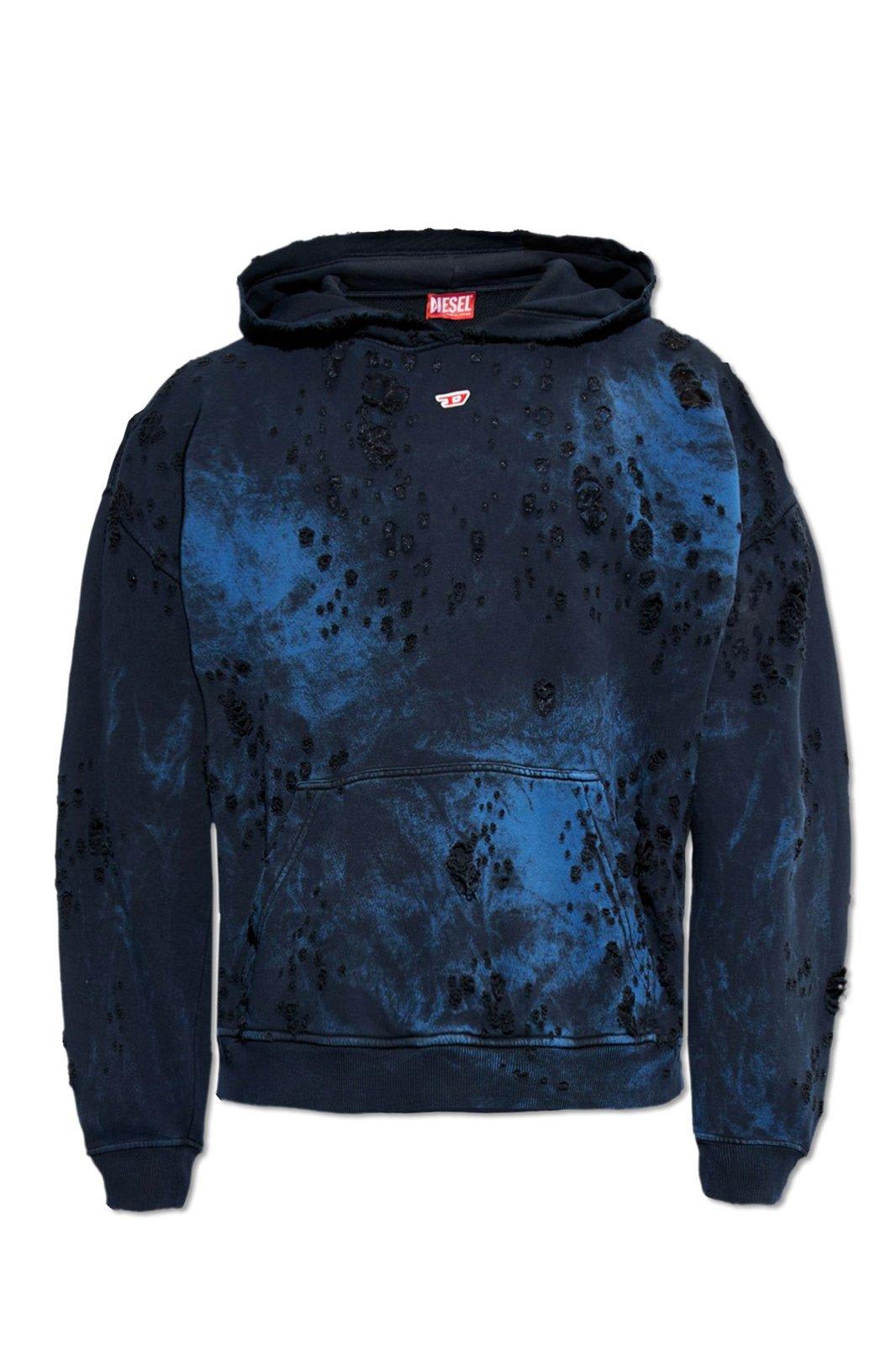 Diesel S-boxt-hood-n9 Distressed Hoodie | italist
