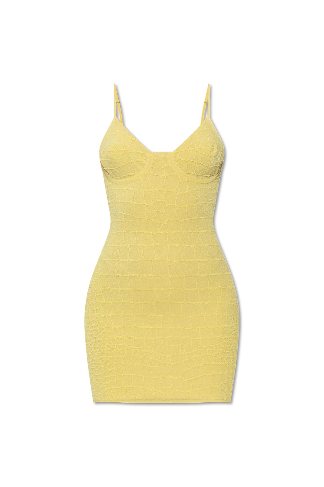 【関税込み】JACQUEMUS イエロー 'The Scala' ミニドレス Jacquemus Dress Scala | italist