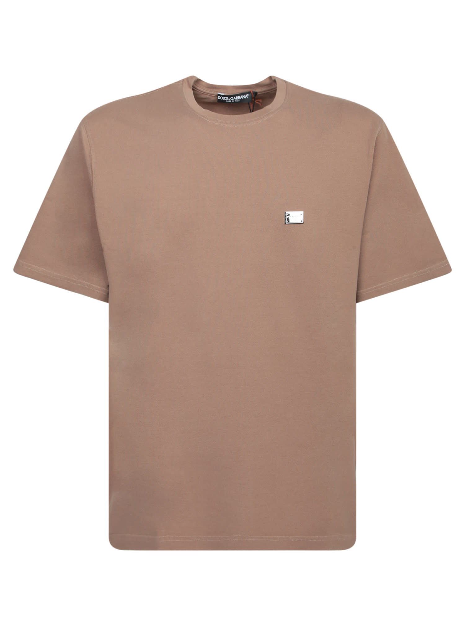 【送料&関税込】Dolce & Gabbana Brown Piquet Tag T-shirt Dolce & Gabbana Brown Piquet Tag T-shirt | italist