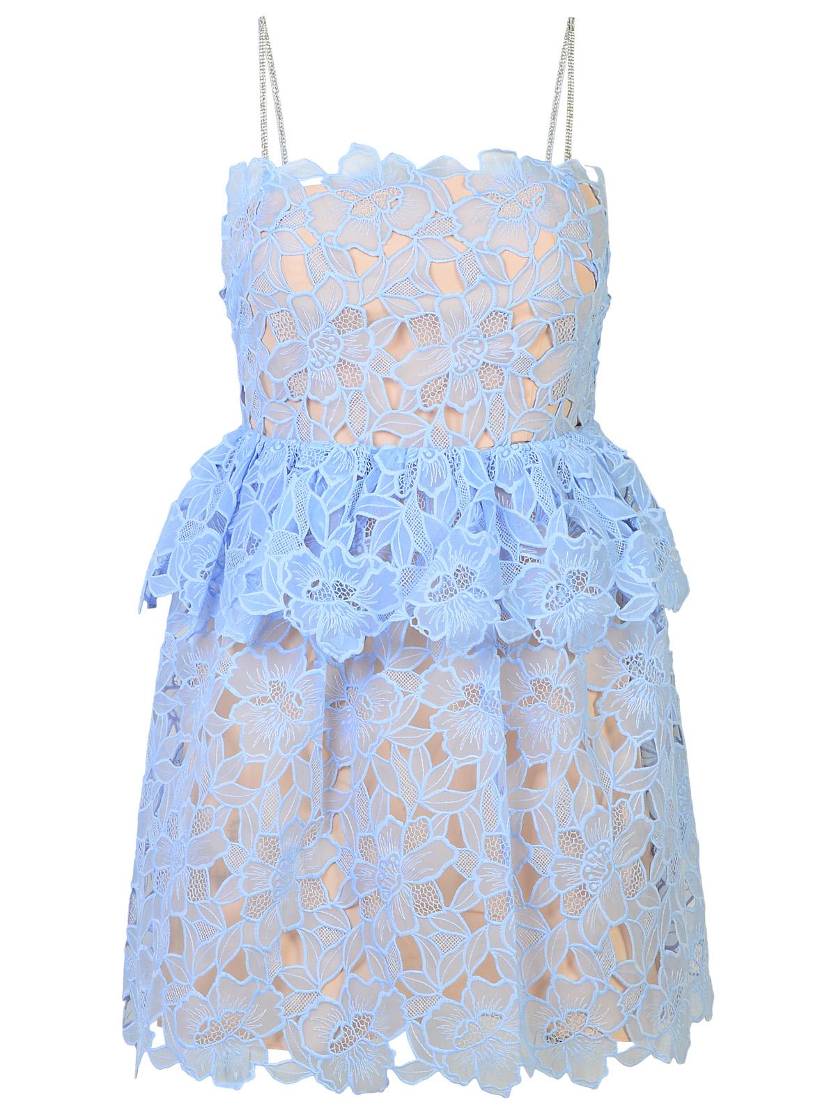 light blue polyester dress