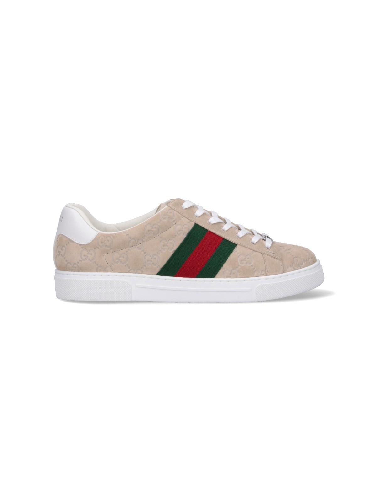 【送料&関税込】Gucci Ace Low-top Sneakers Gucci Ace Leather Low-Top Sneakers | Saks Fifth Avenue
