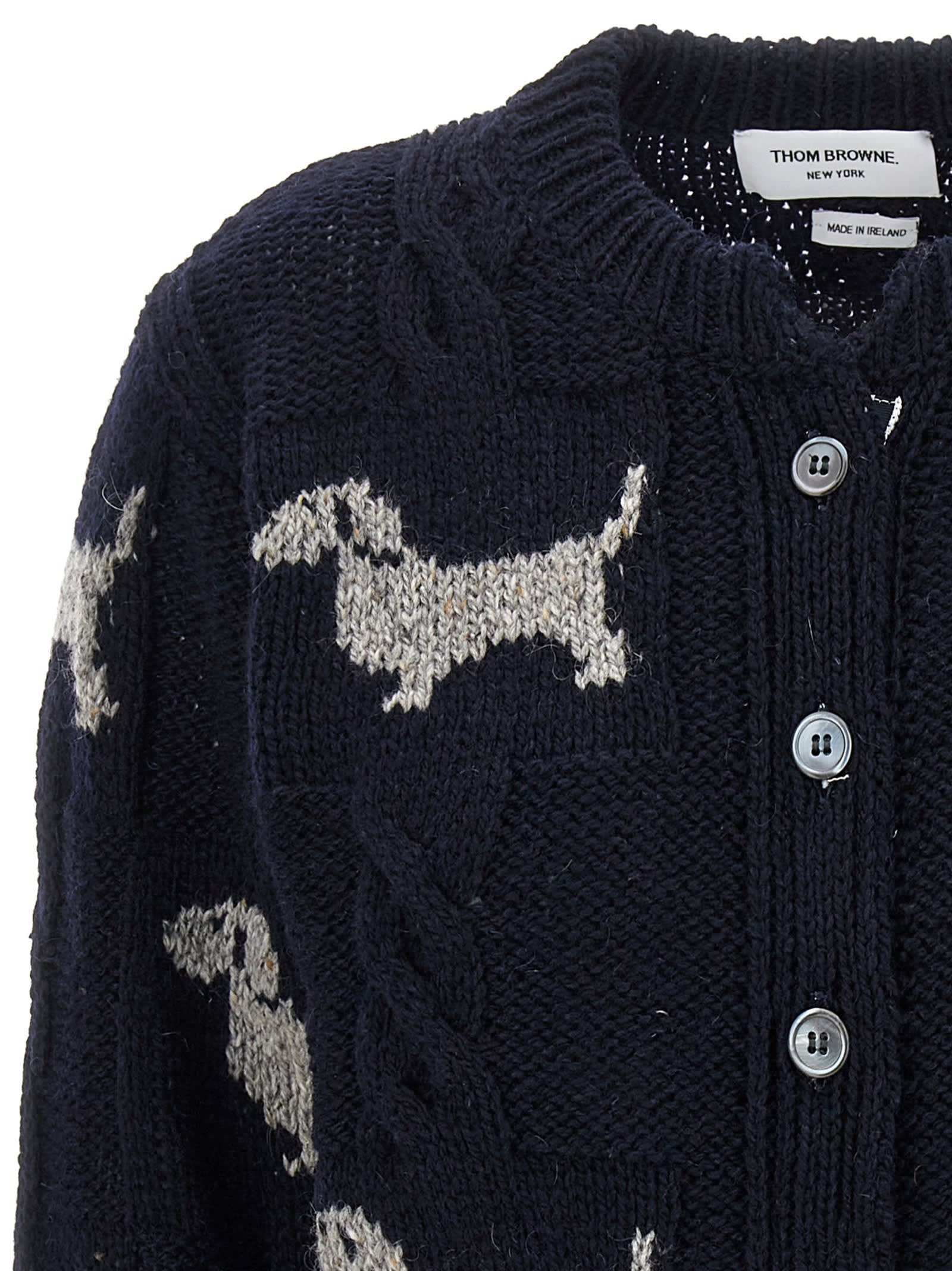 Thom browne hot sale dog cardigan