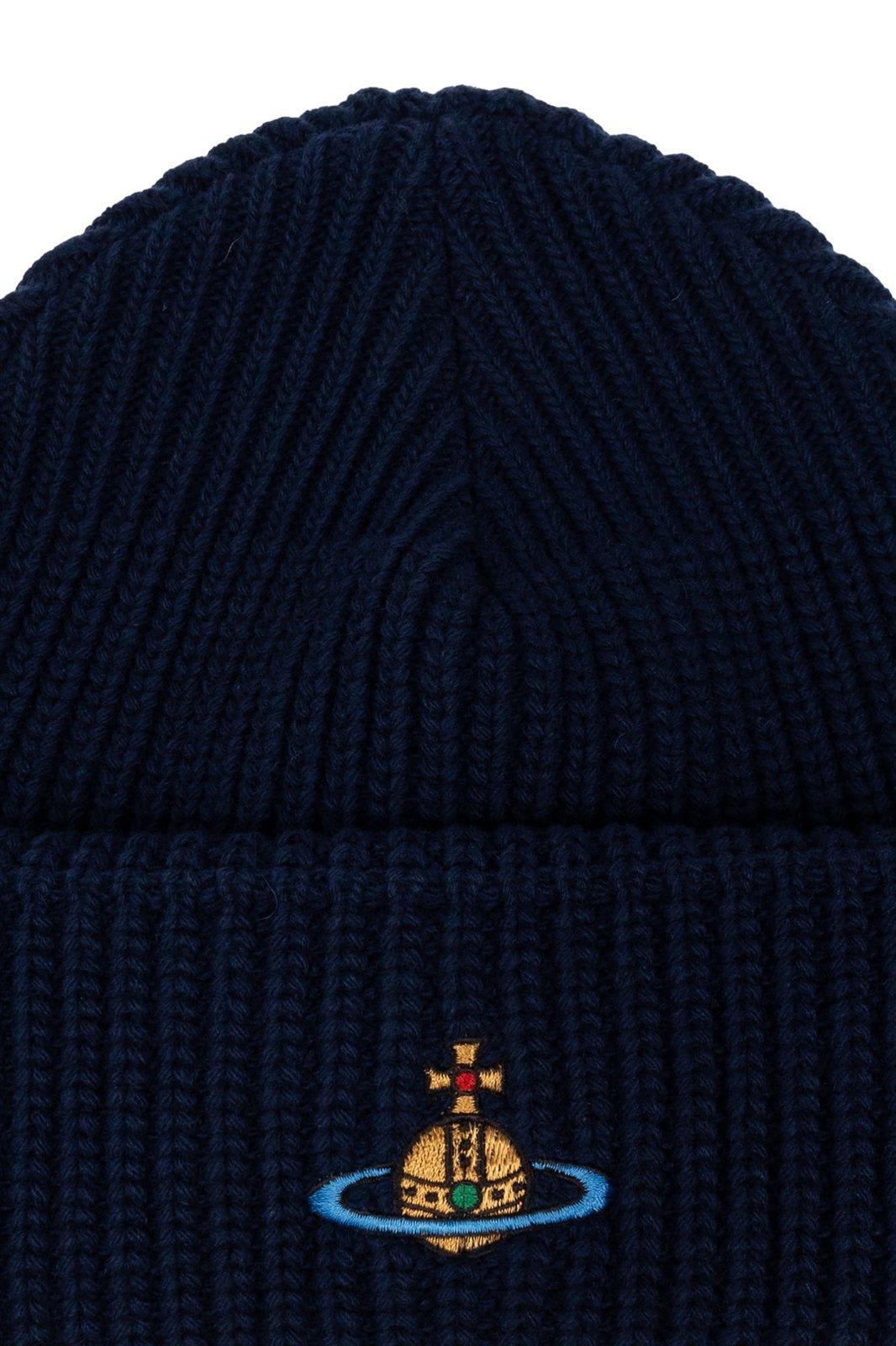 Vivienne Westwood Orb Embroidered Knitted Beanie | italist, ALWAYS