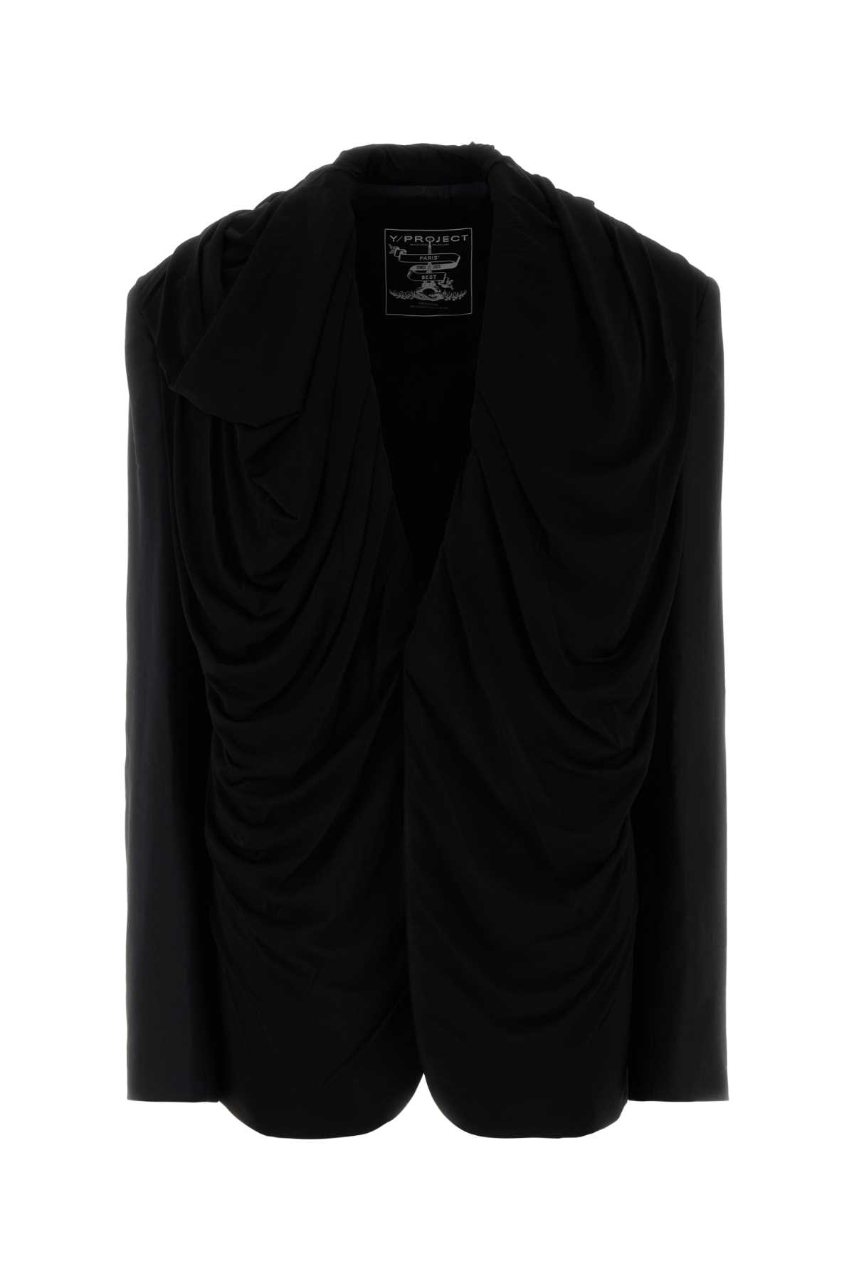 ジャケット Y PROJECT Black stretch twill oversize blazer Y/Project Black Stretch Twill Oversize Blazer | italist