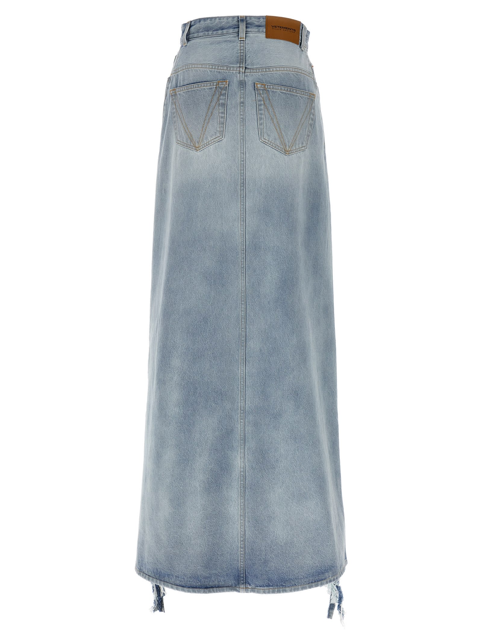 【関税込み】VETEMENTS DESTROYED DENIM MAXI SKIRT' SKIRT VETEMENTS 'destroyed Denim Maxi Skirt' Skirt | italist