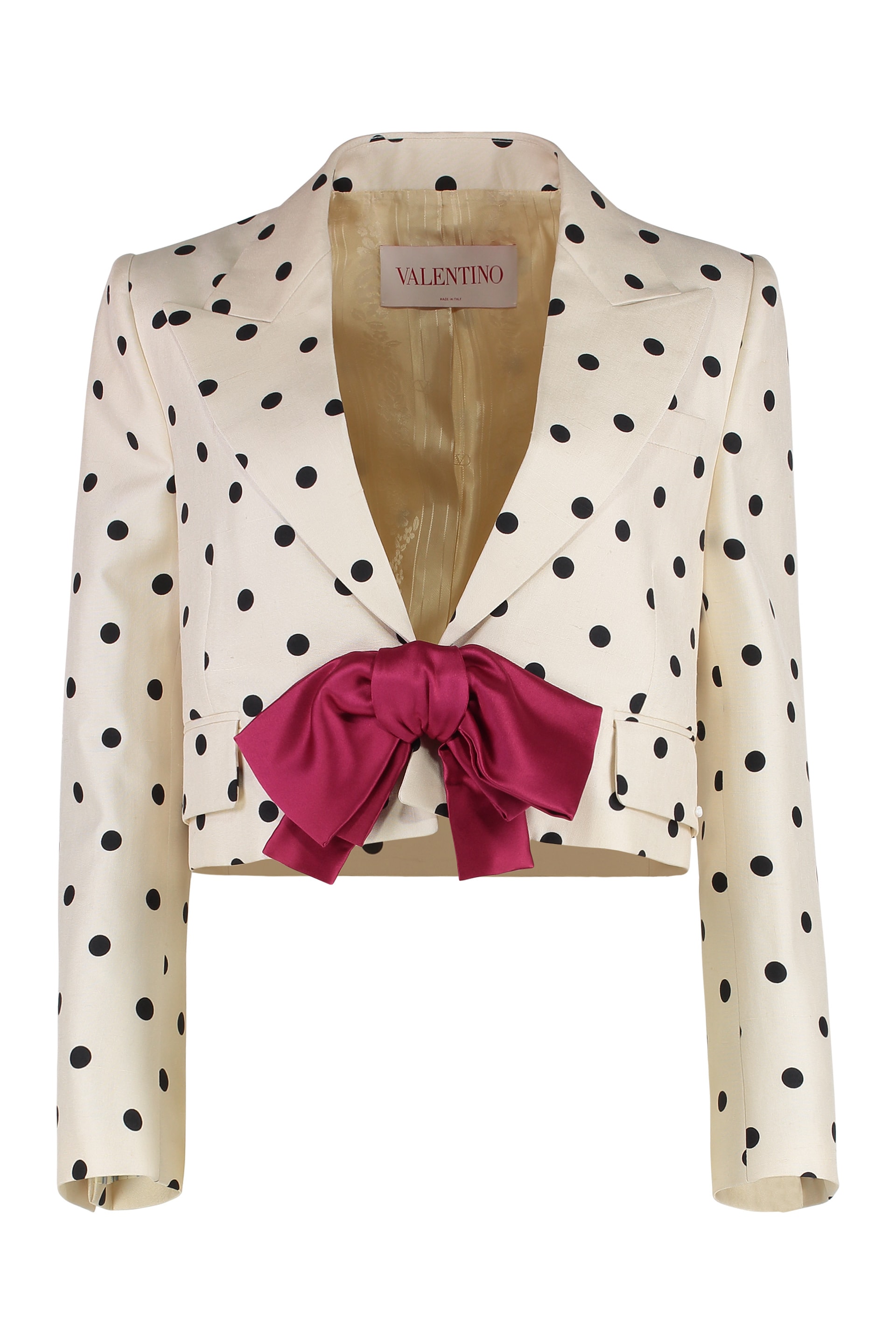 【関税＆送料込み】Valentino Garavani Jacket With Pludepois Valentino Garavani Shantung Jacket With Pludepois Prin