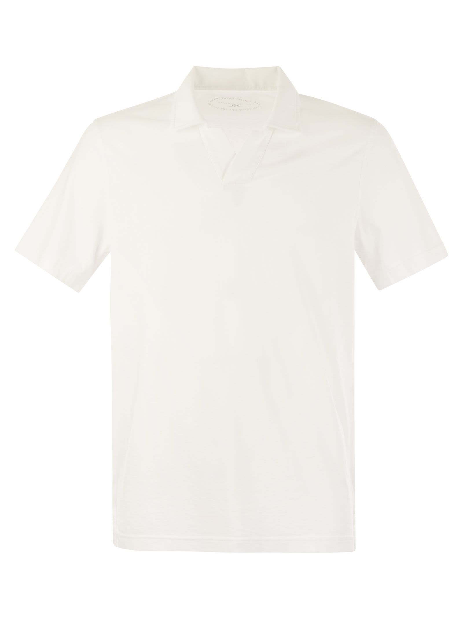 Tシャツ・カットソー Fedeli Polo shirt with open collar in linen and cotton Fedeli Cotton Polo Shirt With Open Collar | italist, ALWAYS
