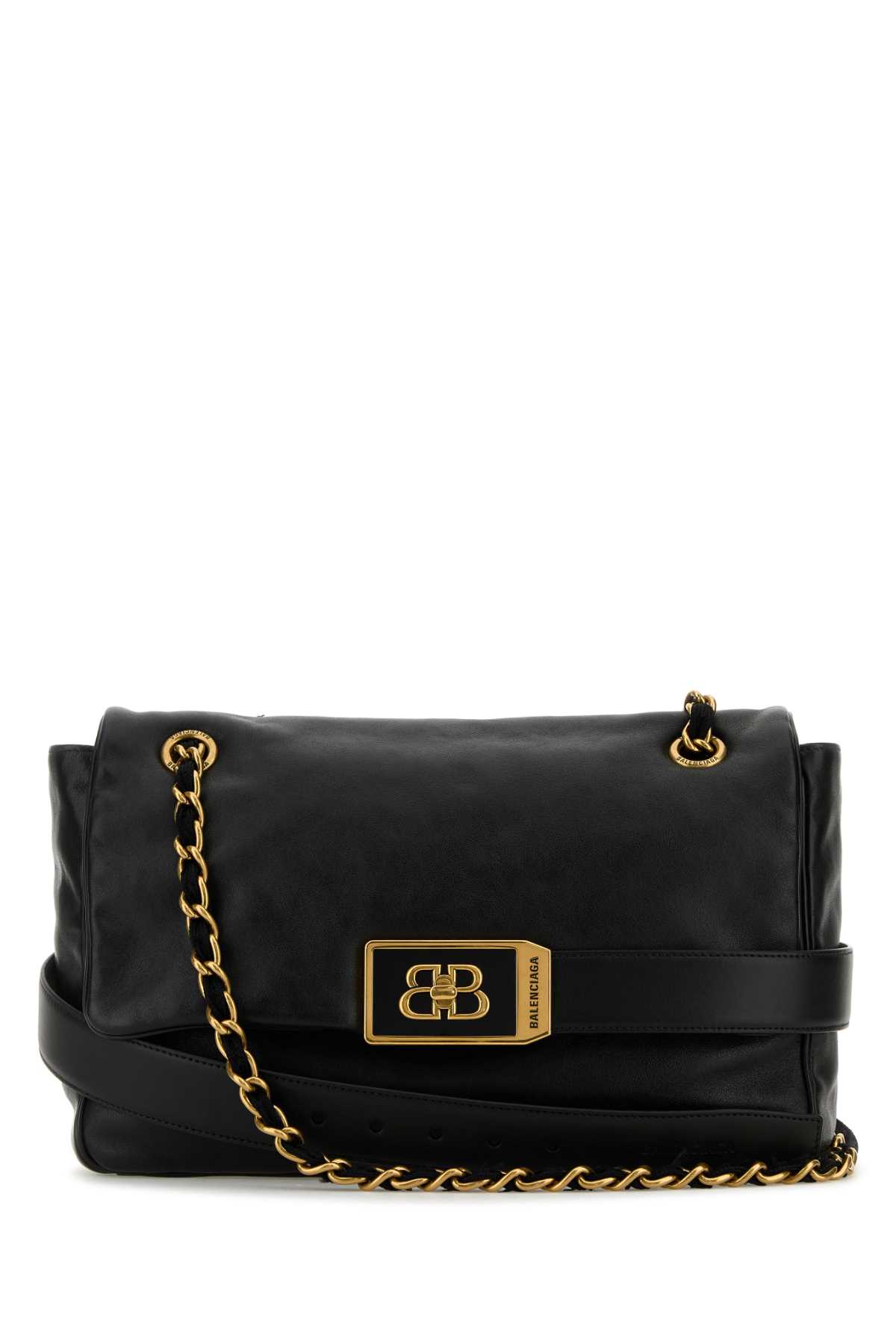 Balenciaga Black Leather Medium Modu Shoulder Bag | italist