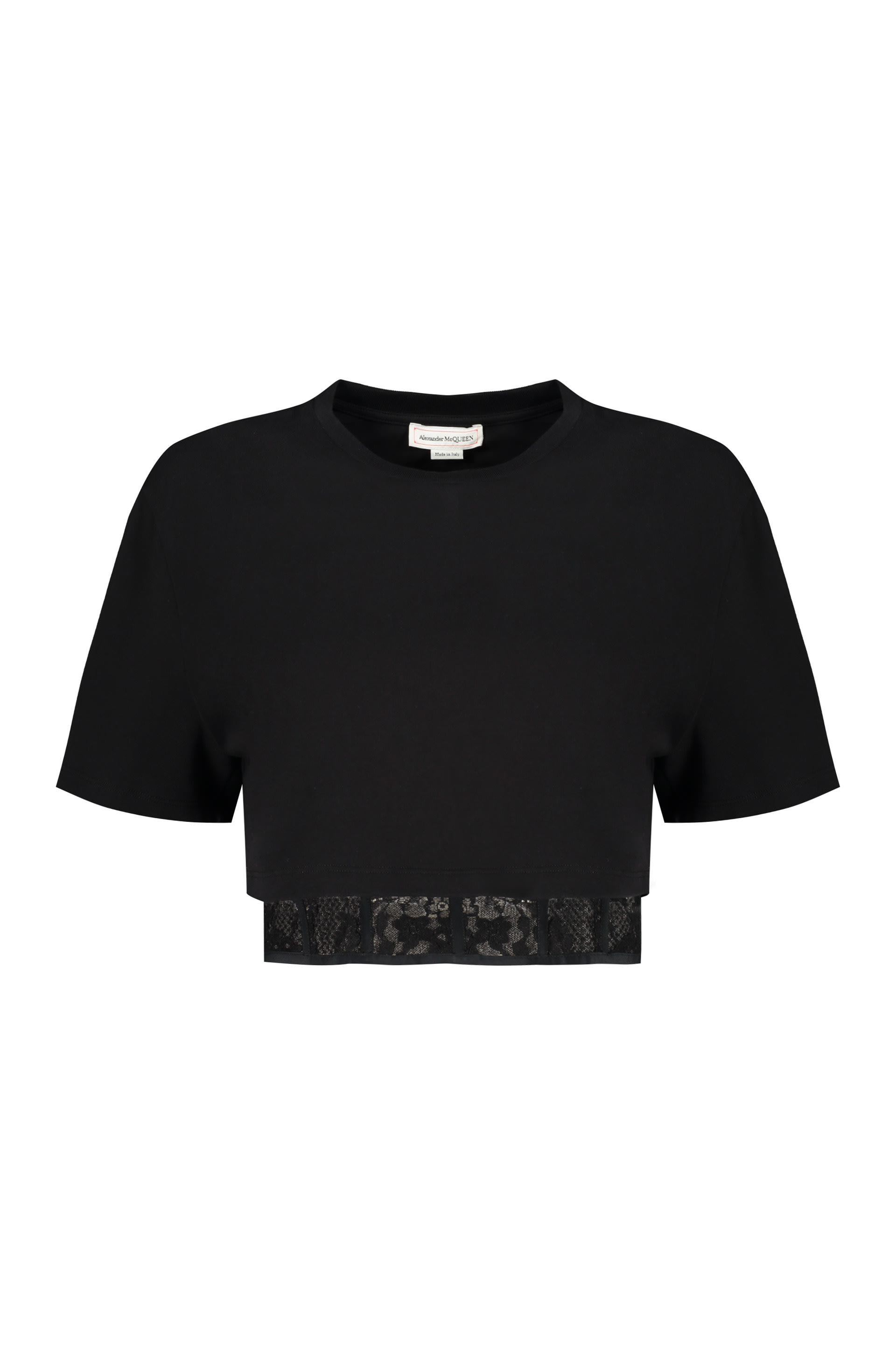 アウターその他 ALEXANDER MCQUEEN Cropped nail Black  668451Q5AK8 Women's Cropped Leather Jacket in Black | Alexander McQueen US