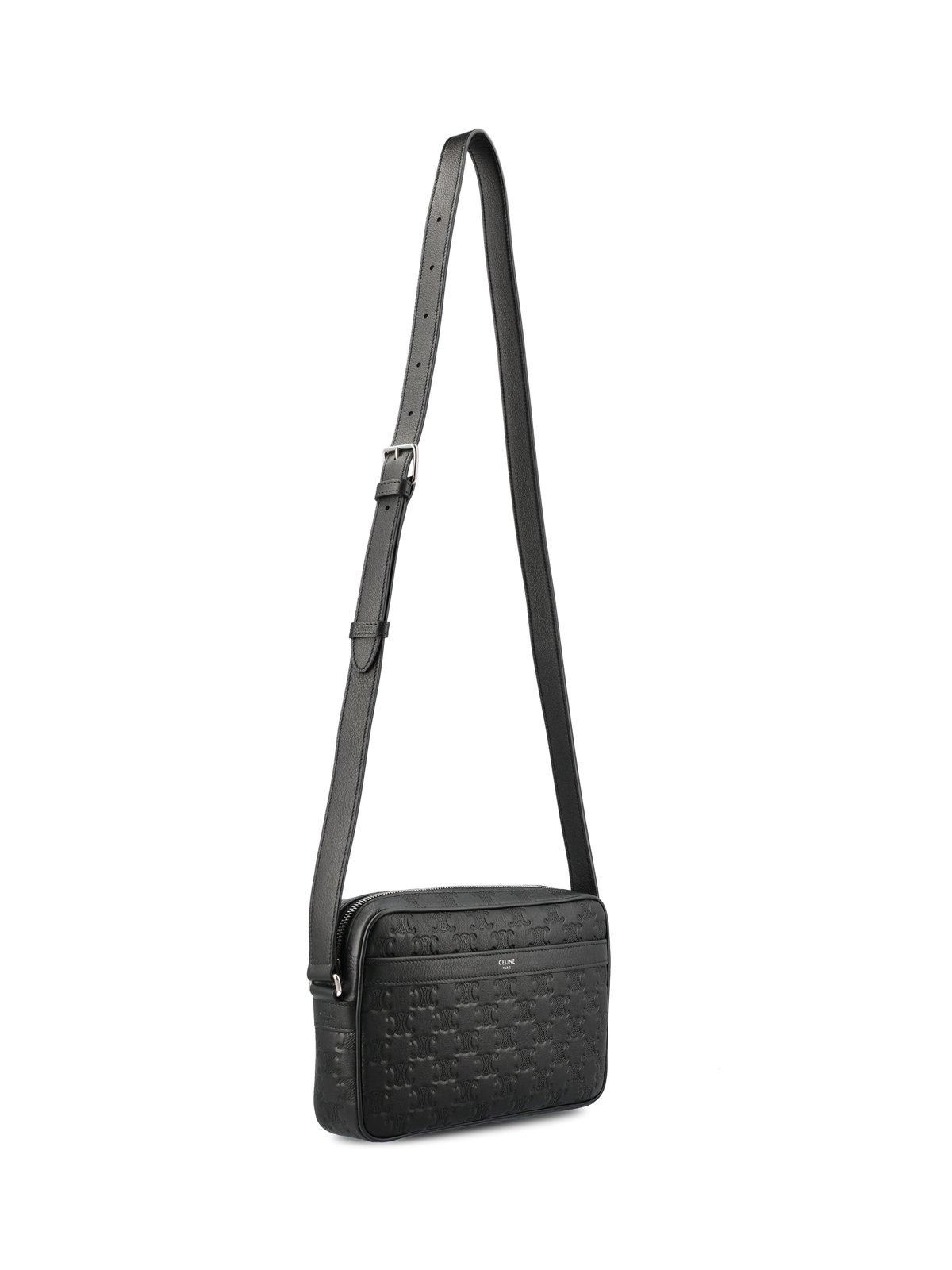 【CELINE】MEDIUM MESSENGER BAG CELINE HOMME Triomphe Medium Leather Messenger Bag for Men