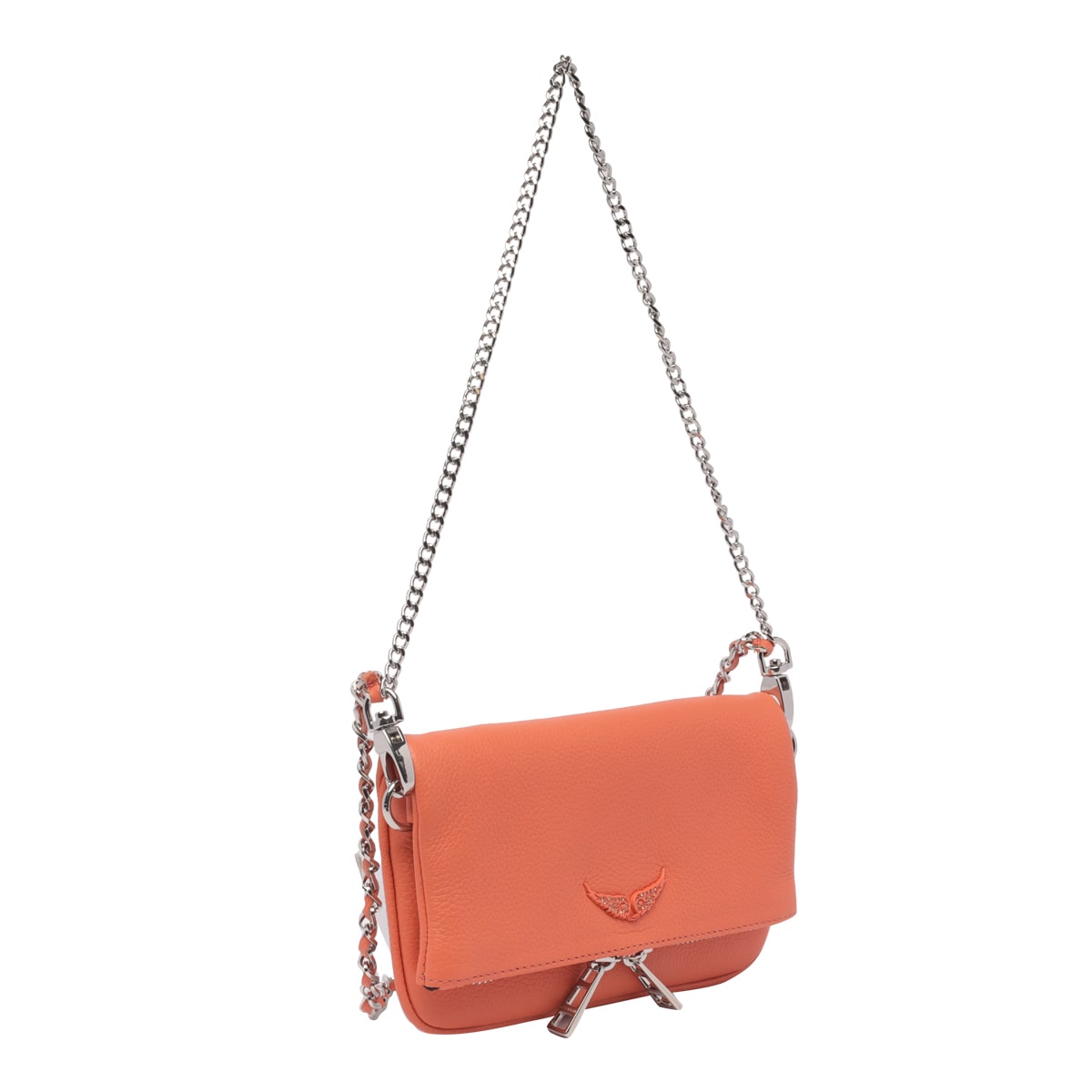 Zadig & Voltaire ROCK NANO GRAINED LEATHER Handbags in Pink at