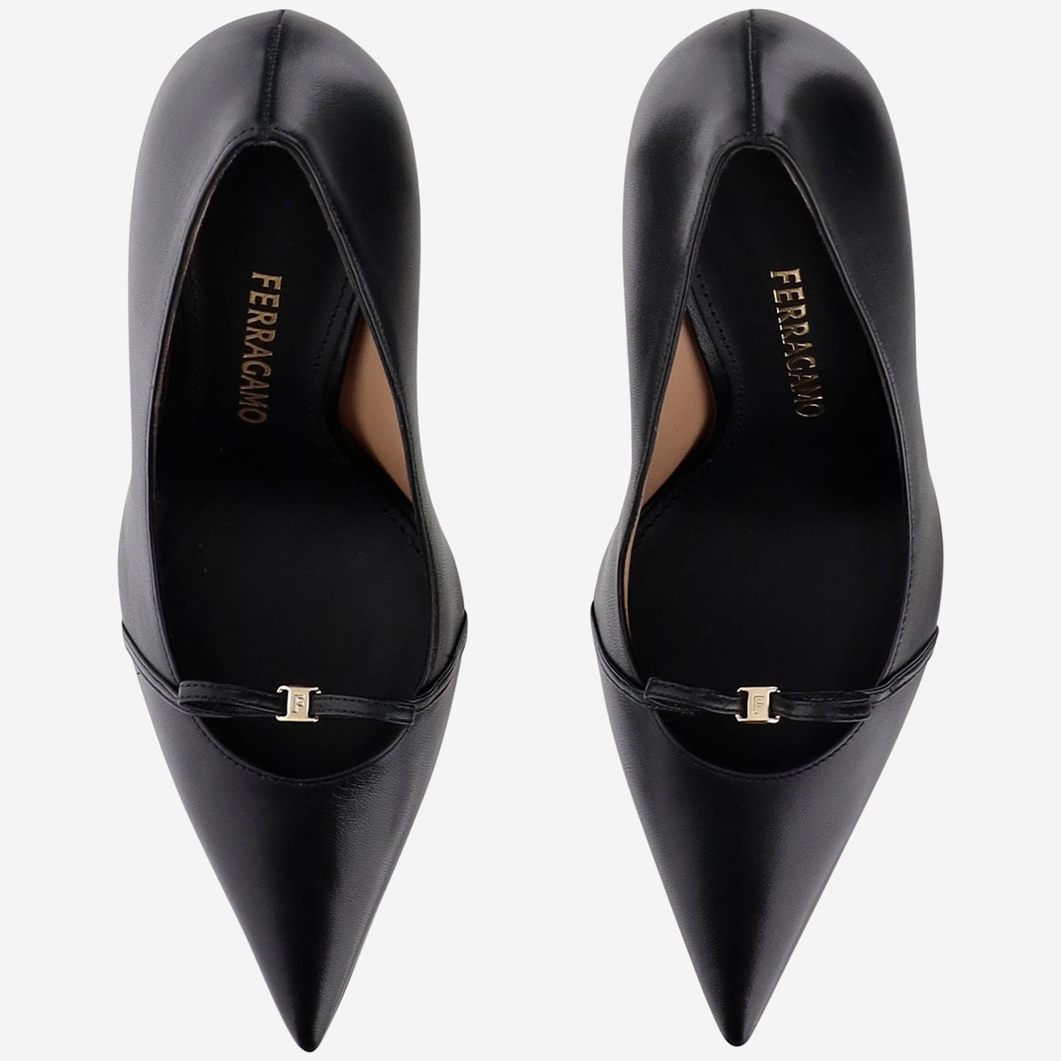 【送料&関税込】Ferragamo Leather Pumps With Logo Ferragamo Leather Pumps With Logo | italist