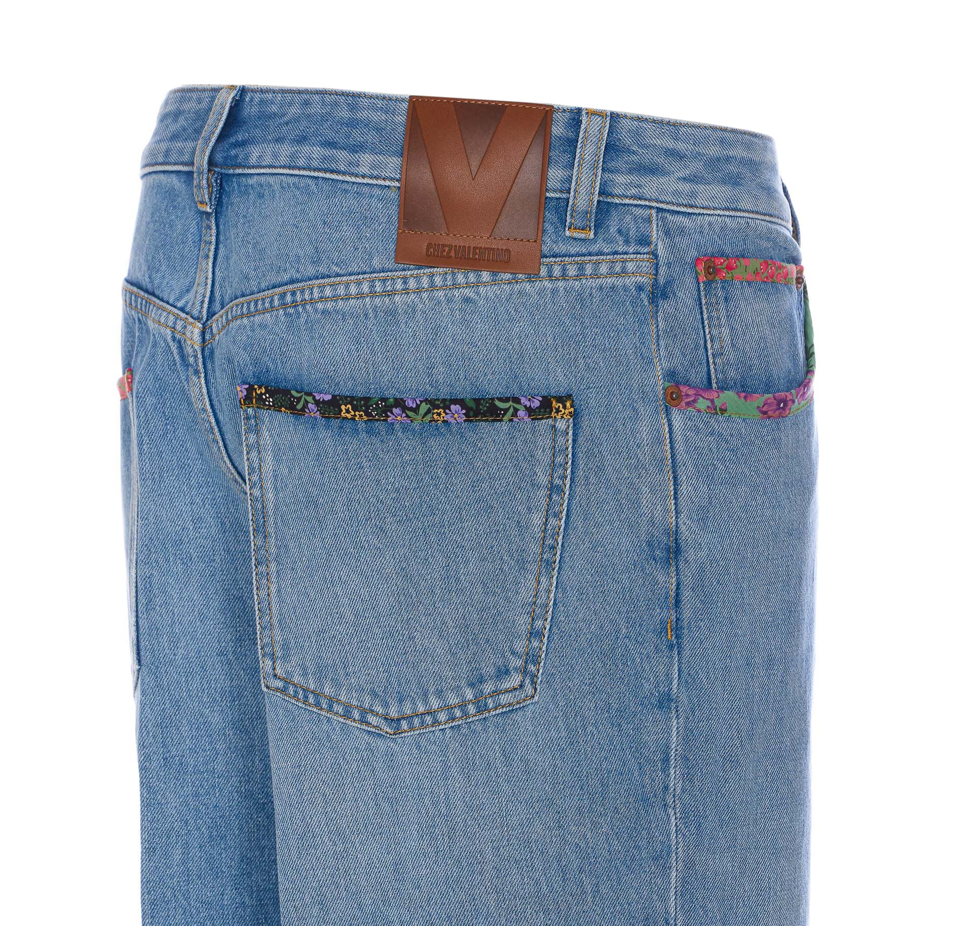 【関税&送料込】Valentino Garavani Floral Print Jeans Valentino Garavani Embroidered Jeans | Blue | FARFETCH
