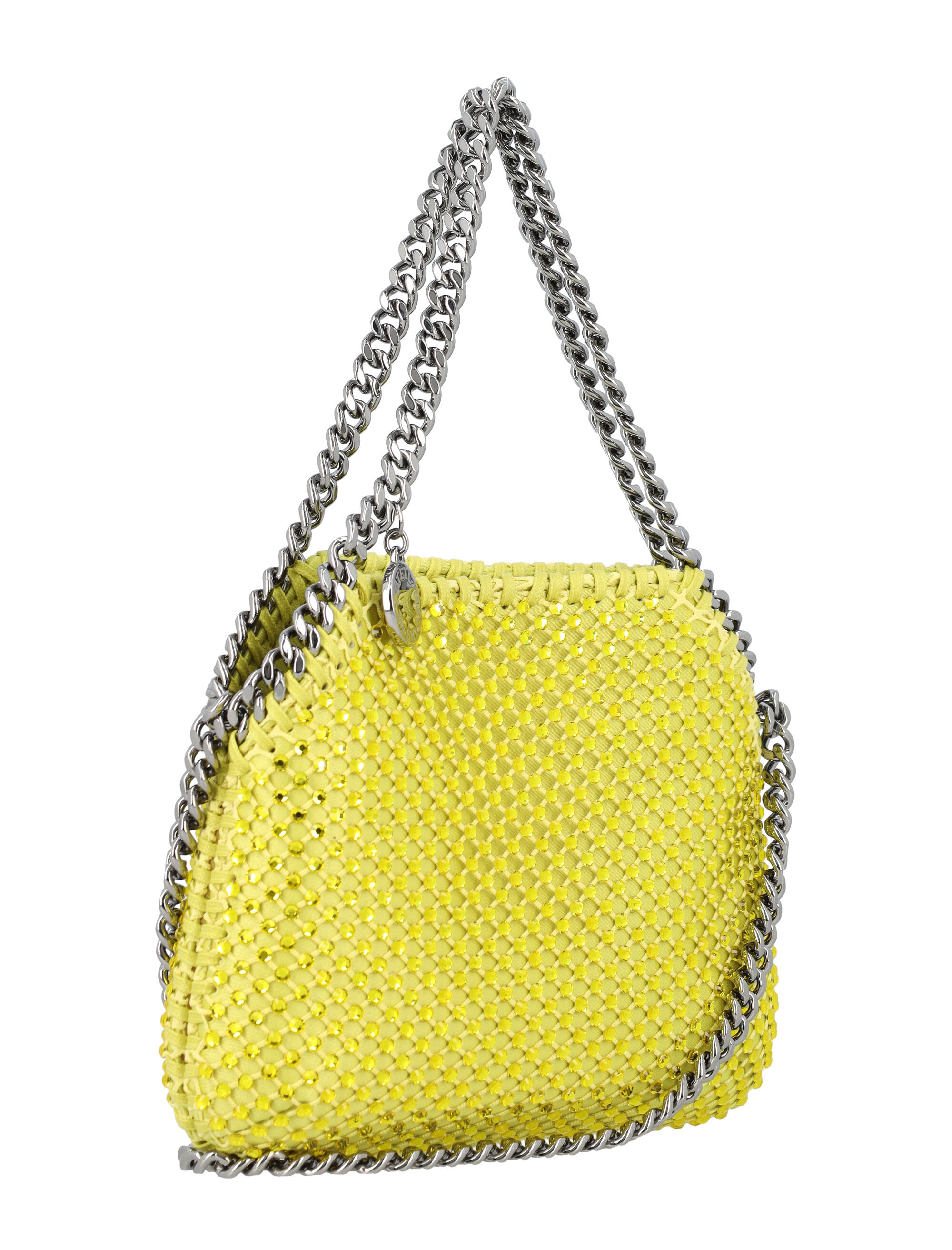 Stella McCartney Handbags Falabella Mini Crystal Mesh and Satin Bag in  Silver – Hampden Clothing