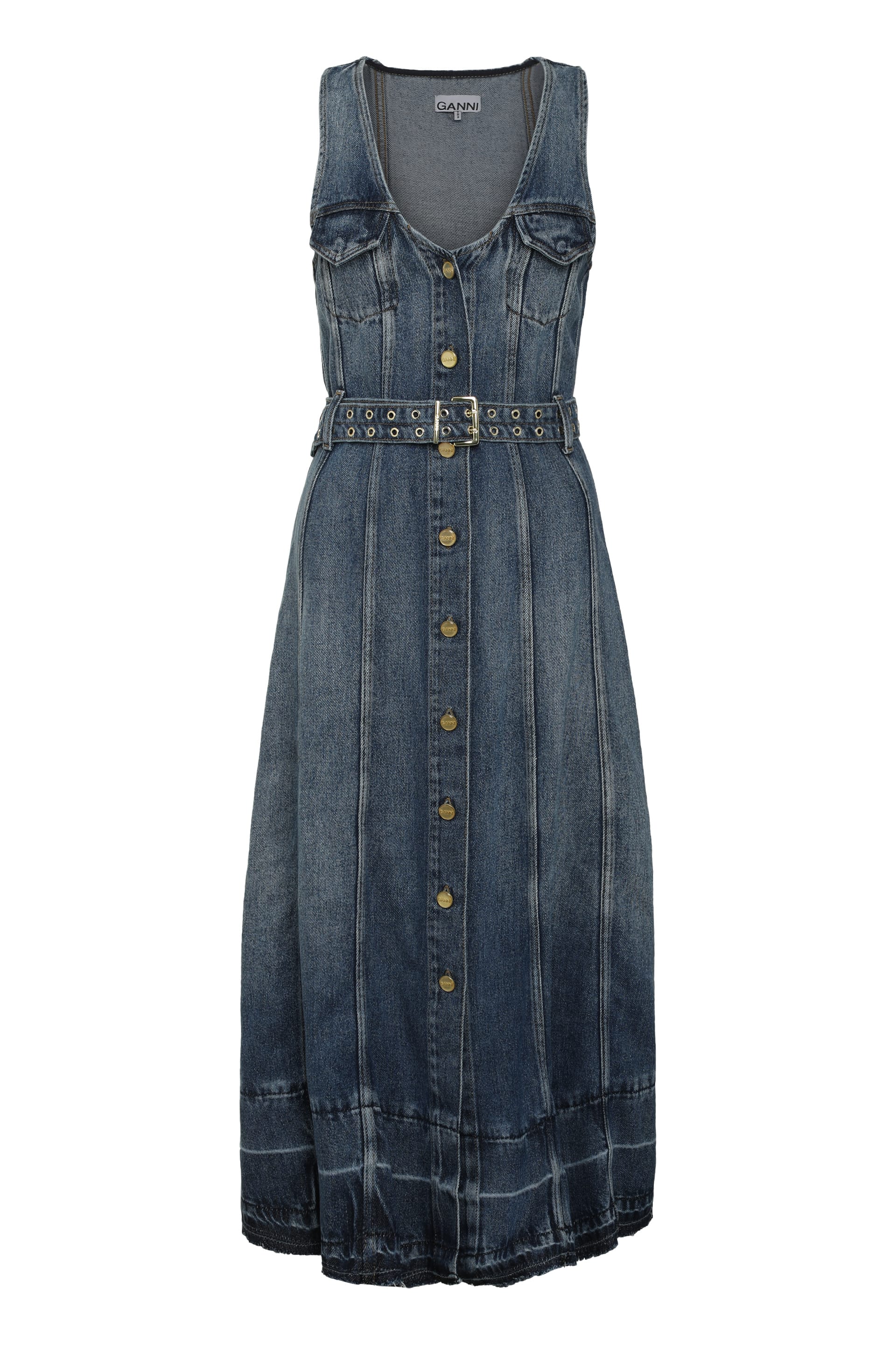 ワンピース Ganni FW25 DENIM LONG DRESS (J17576779 055) 23507448_53459921_1000.jpg