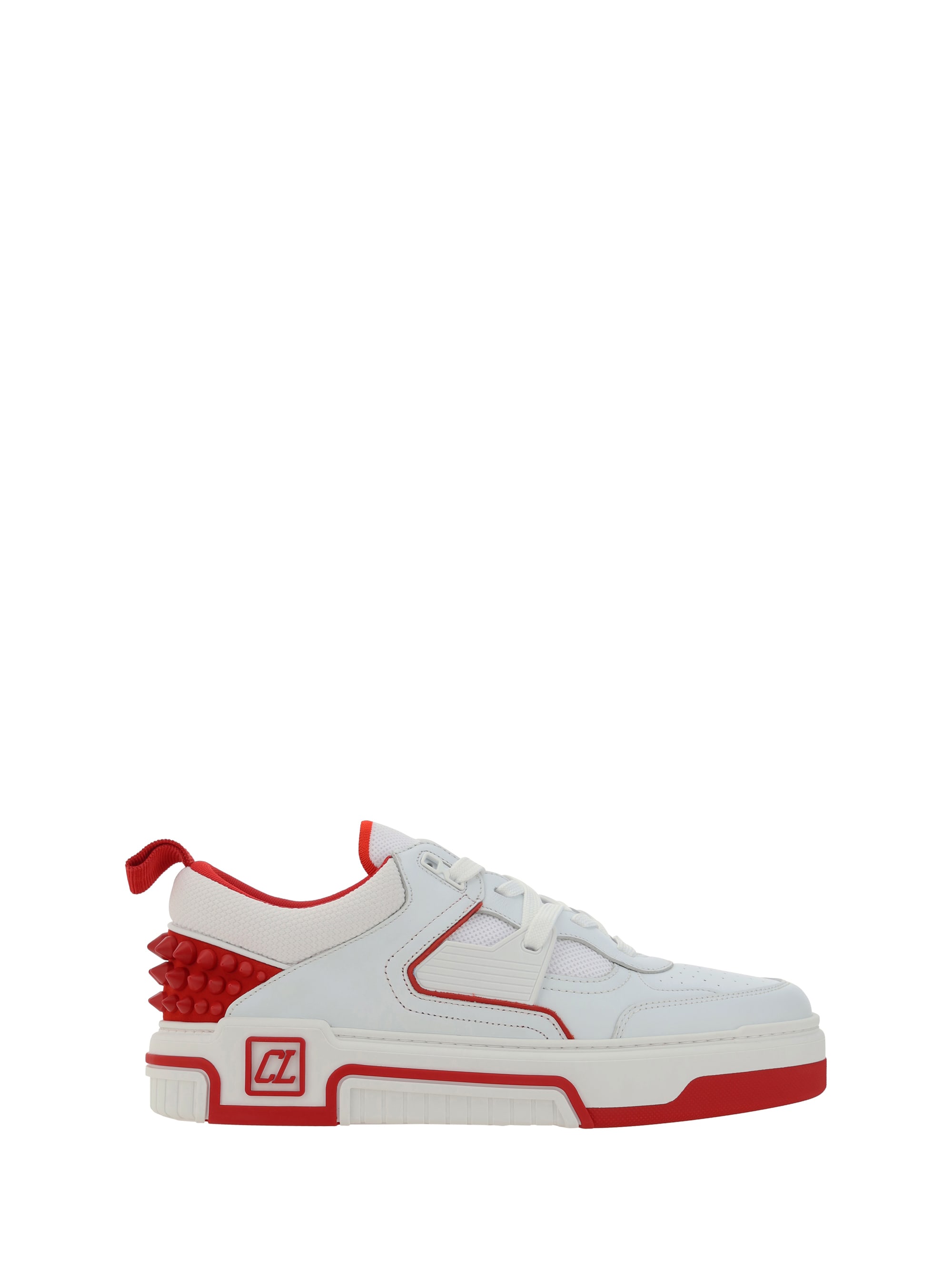 Christian Louboutin Astroloubi Men's White/Red Leather Sneakers New  FW23