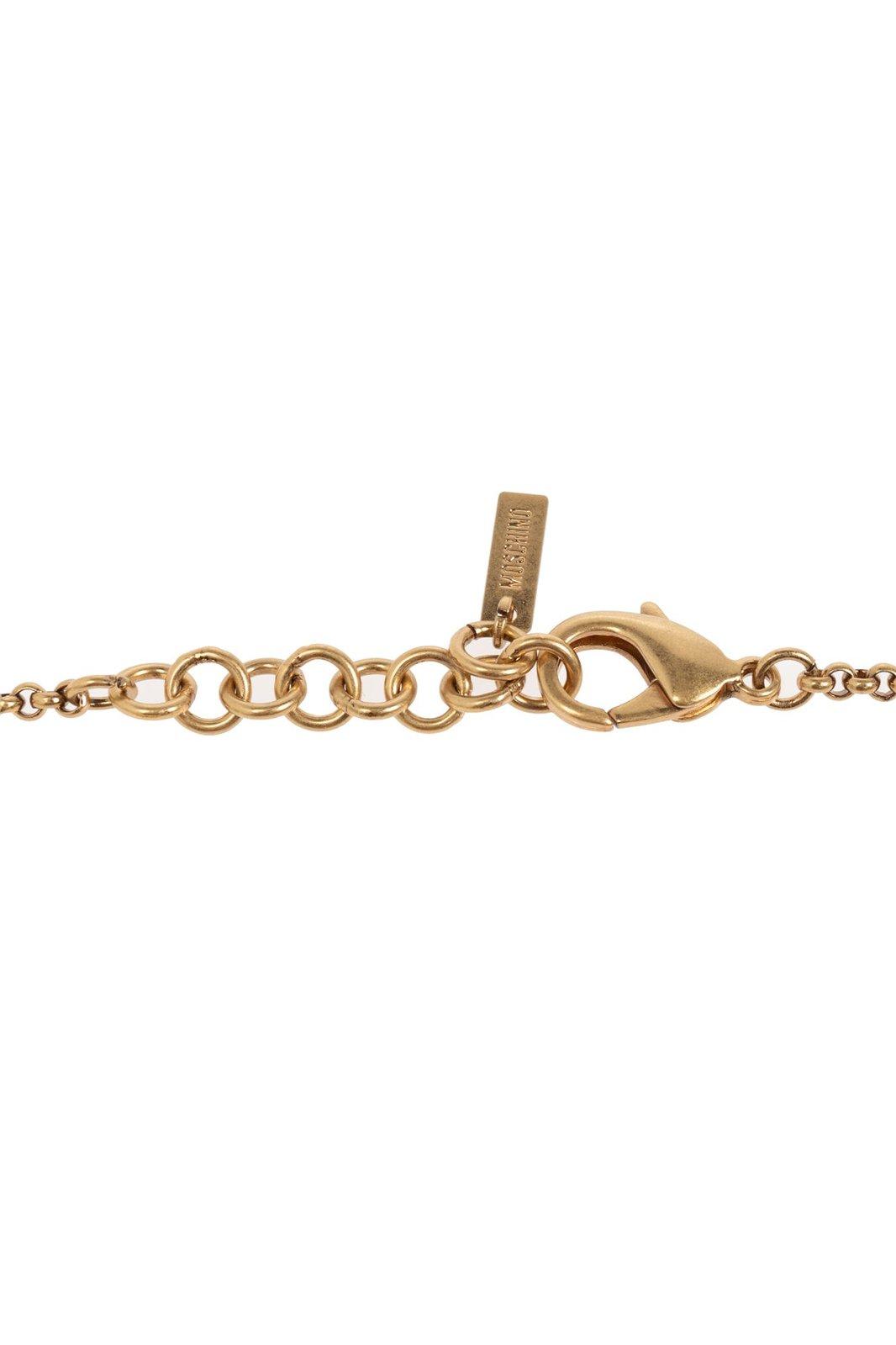 Moschino Logo Lettering Charm Detailed Necklace | italist