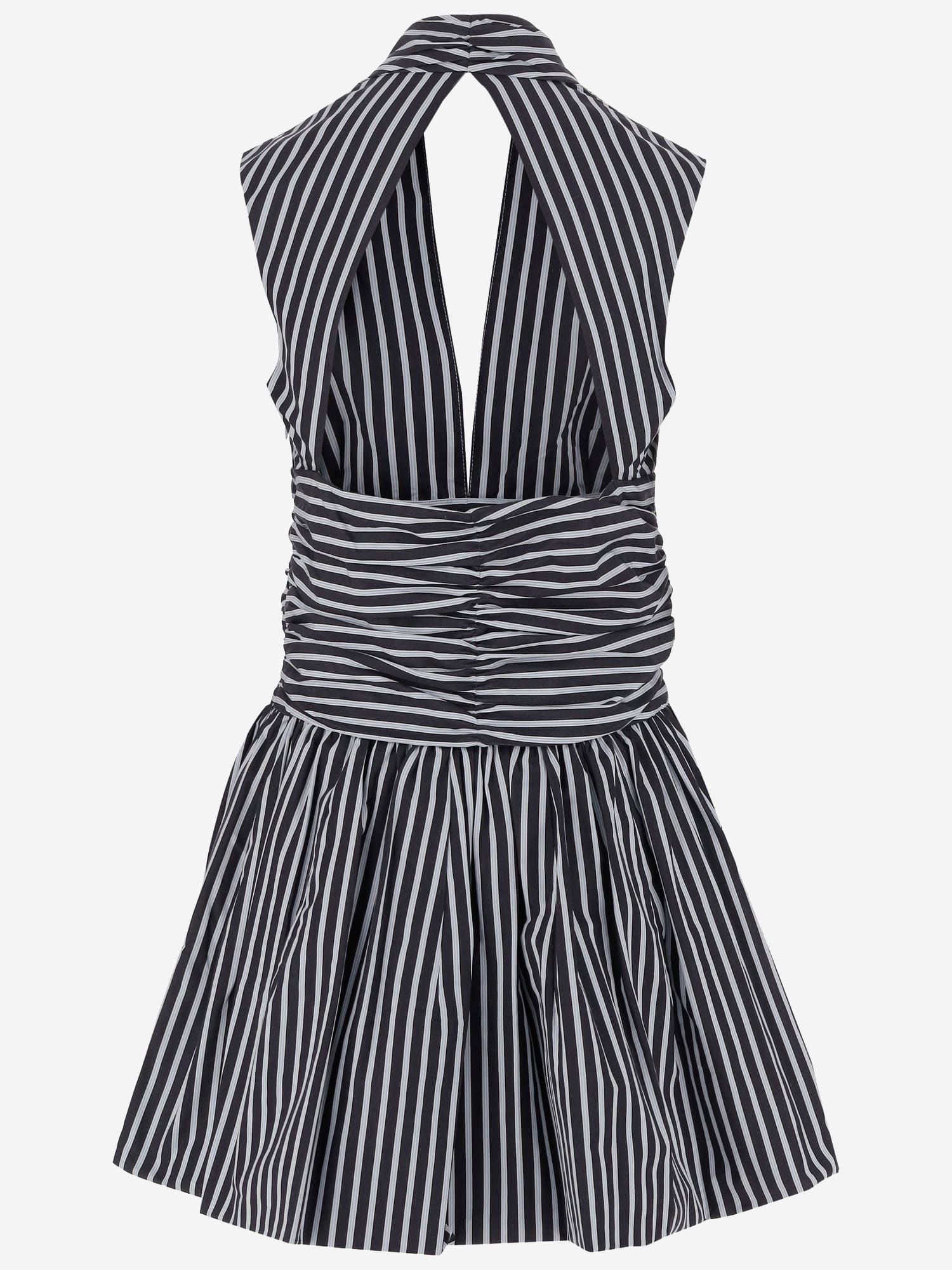 オールインワン・サロペット Patou Mini Dress With Open Back In Cotton Poplin Patou | Open back bubble mini dress in printed organic