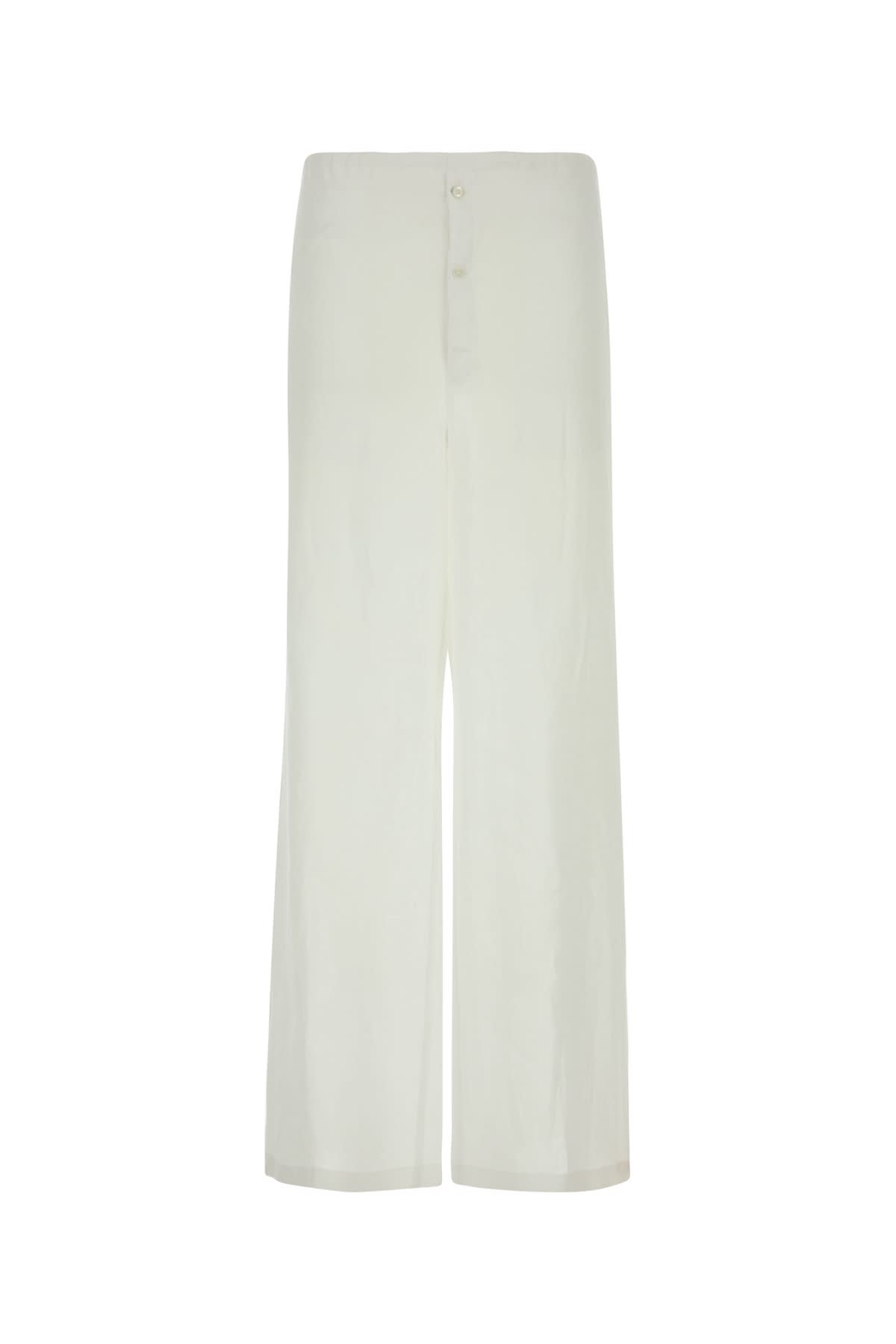 Prada White Cotton Wide-leg Pant | italist