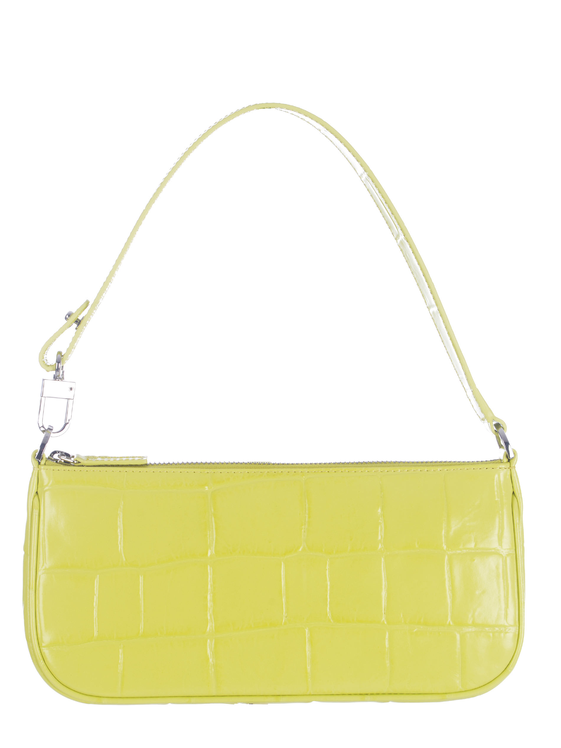 ☆人気☆【BY FAR】☆RACHEL CIRCULAR CROCO SHOULDER BAG☆ Rachel croc-effect leather shoulder bag in beige - By Far