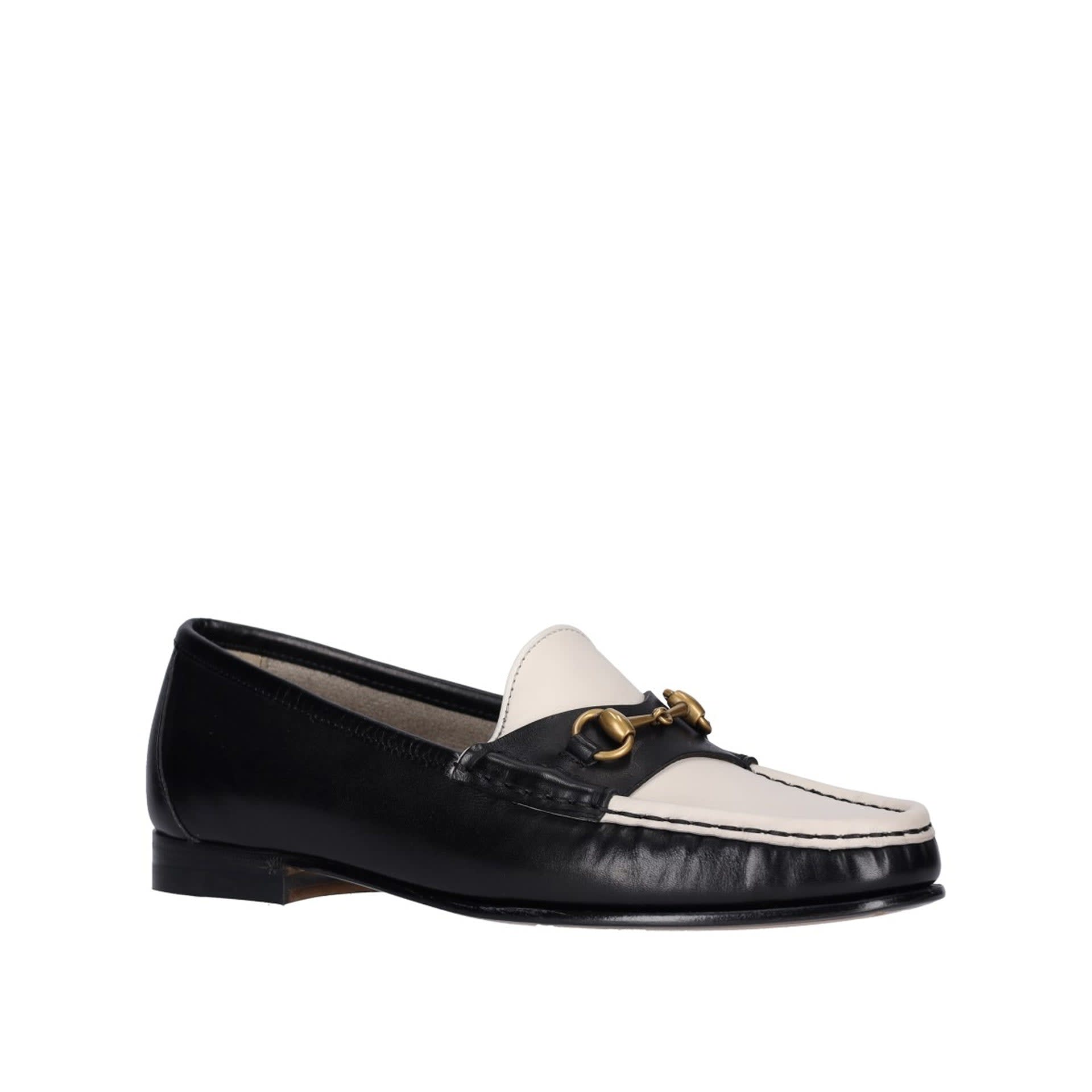 Horsebit Leather Loafers in White - Gucci