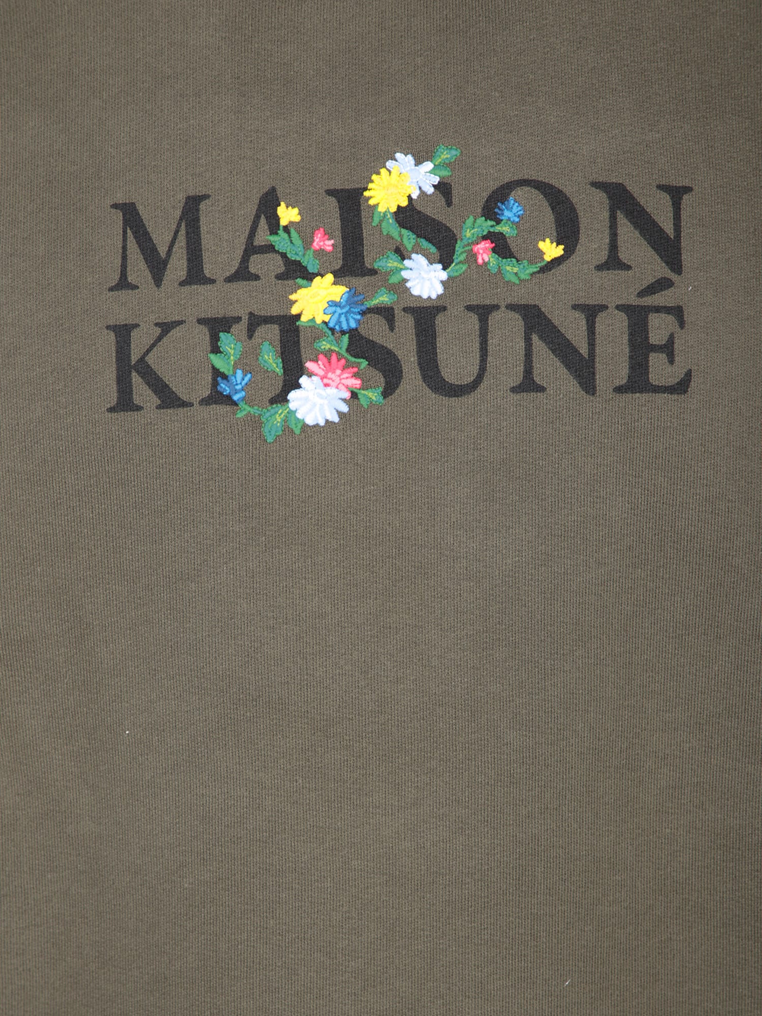 【送料&関税込】Maison KitsunAC Flowers Military Green Sweat Maison Kitsuné Flowers Military Green Sweatshirt | italist