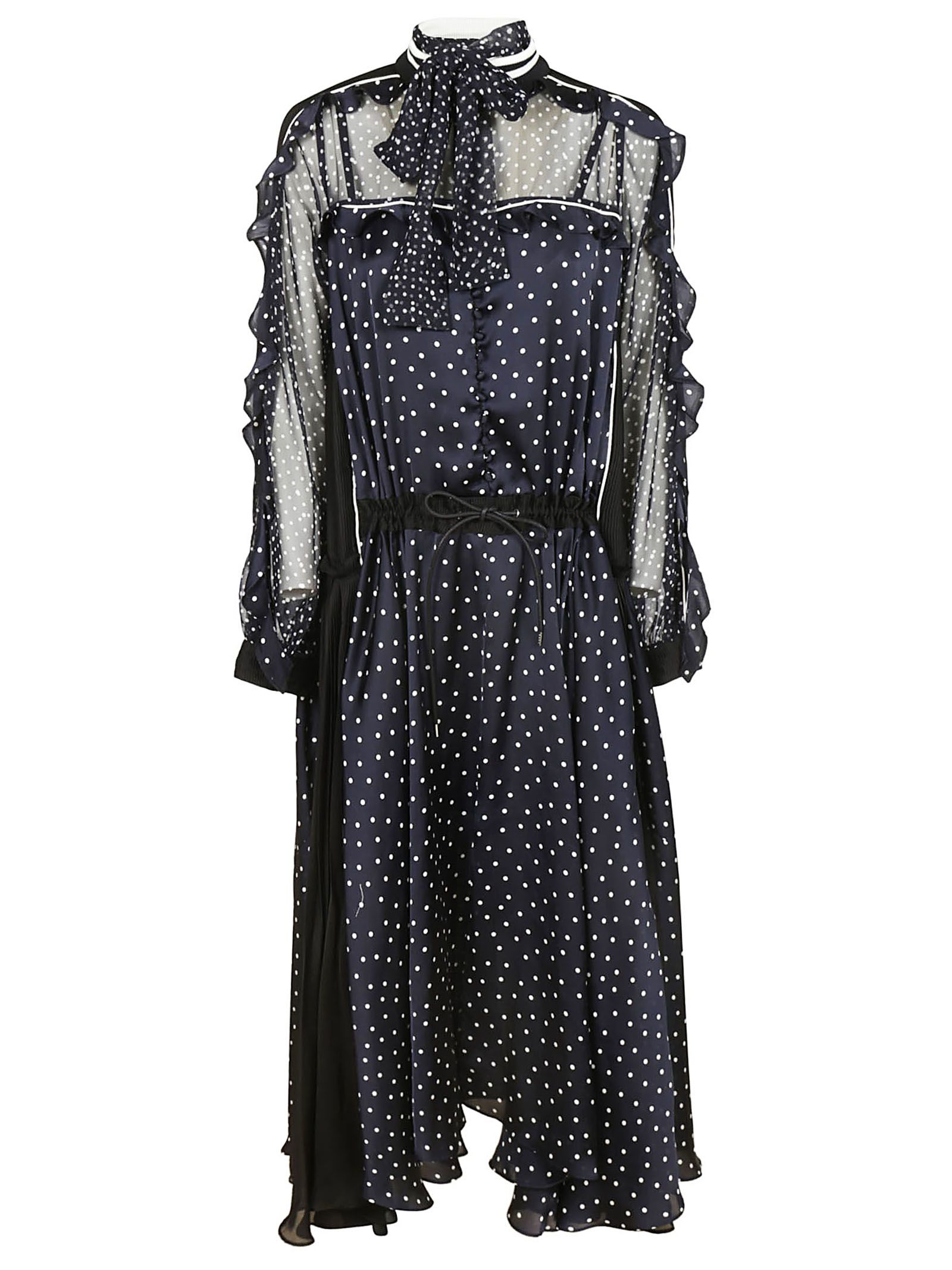 Sacai Dresses ASYMMETRIC MAXI DRESS