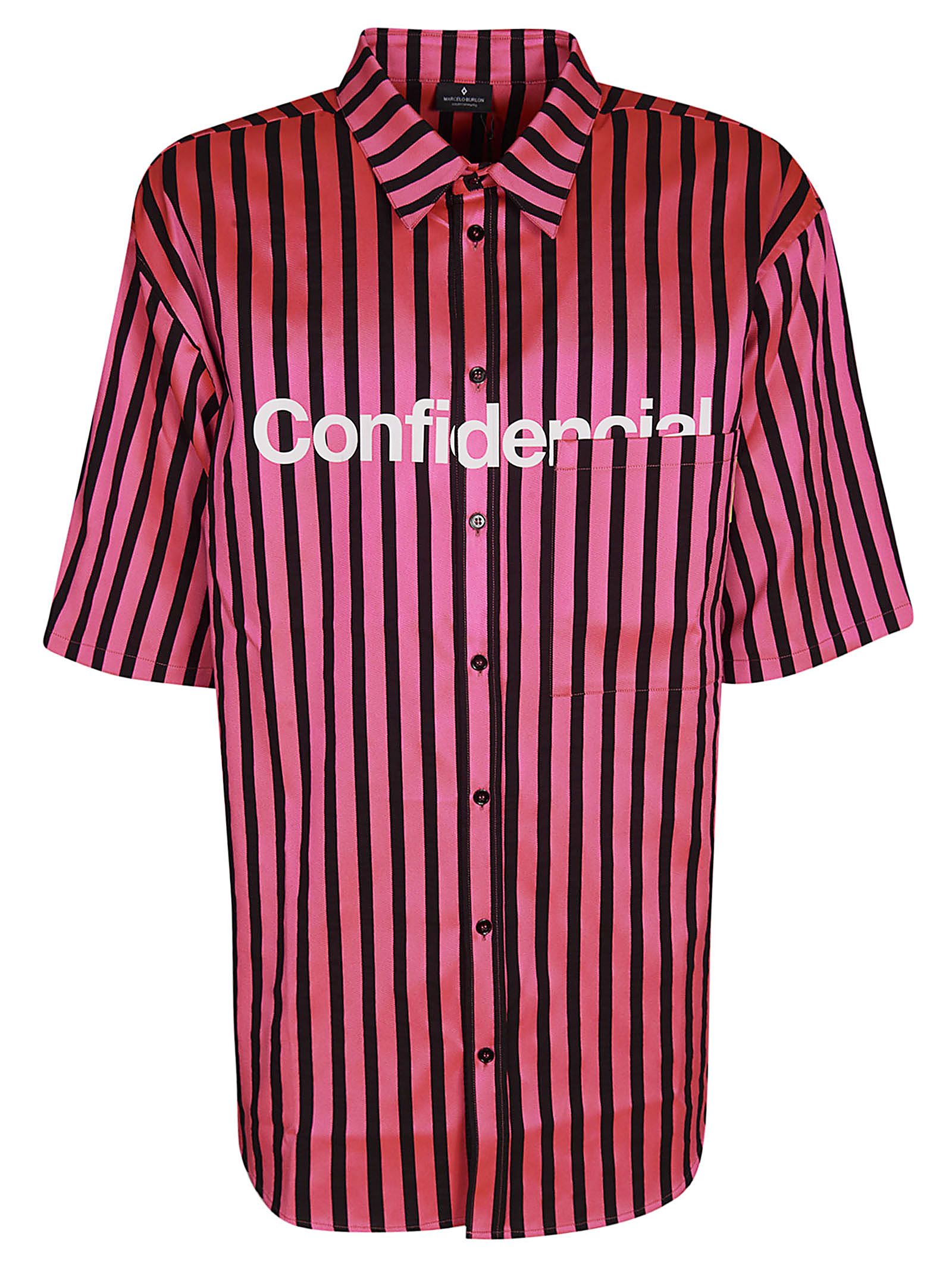 MARCELO BURLON COUNTY OF MILAN STRIPED OVERSIZED SHIRT,10873057