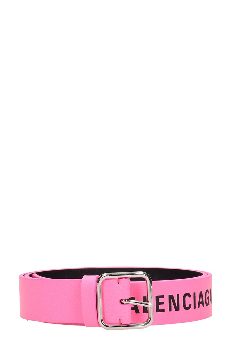 Click to view more detailed imagery on our partner's website Balenciaga Pink Leather Belt In Rose-Pink