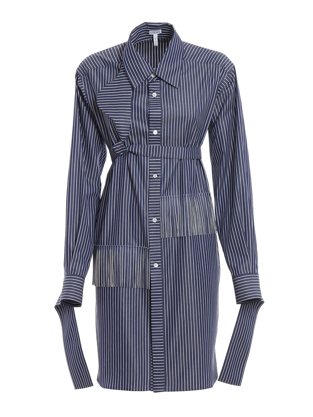 LOEWE Loewe Striped Shirt Dress,10875123