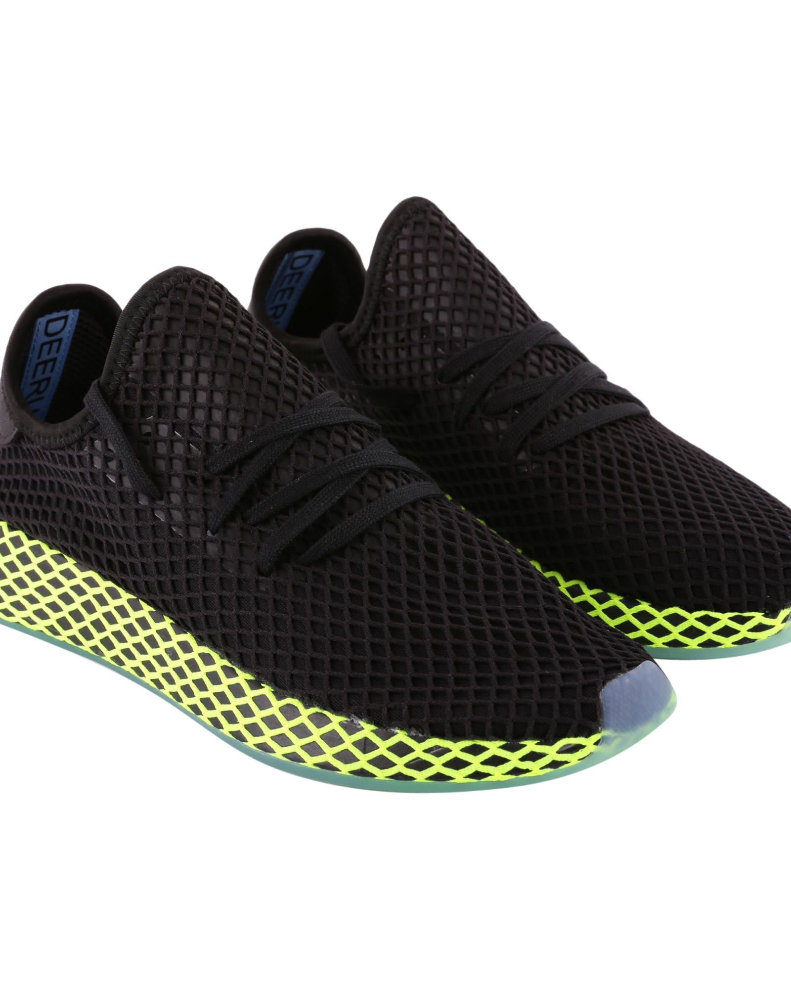 Adidas Originals Deerupt Runner Sneakers In Black - Green | ModeSens