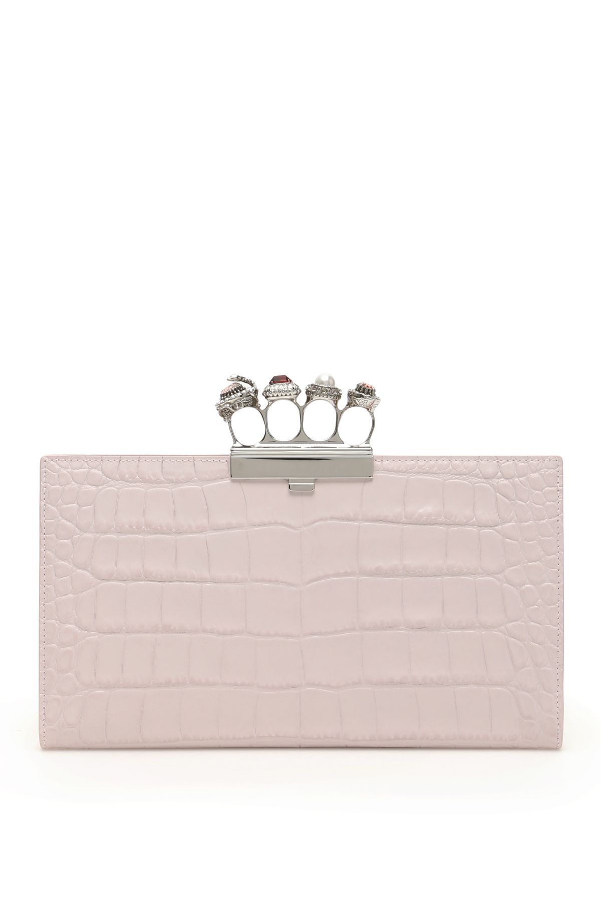 ALEXANDER MCQUEEN JEWELLED CLUTCH WITH FOUR RINGS,10874415