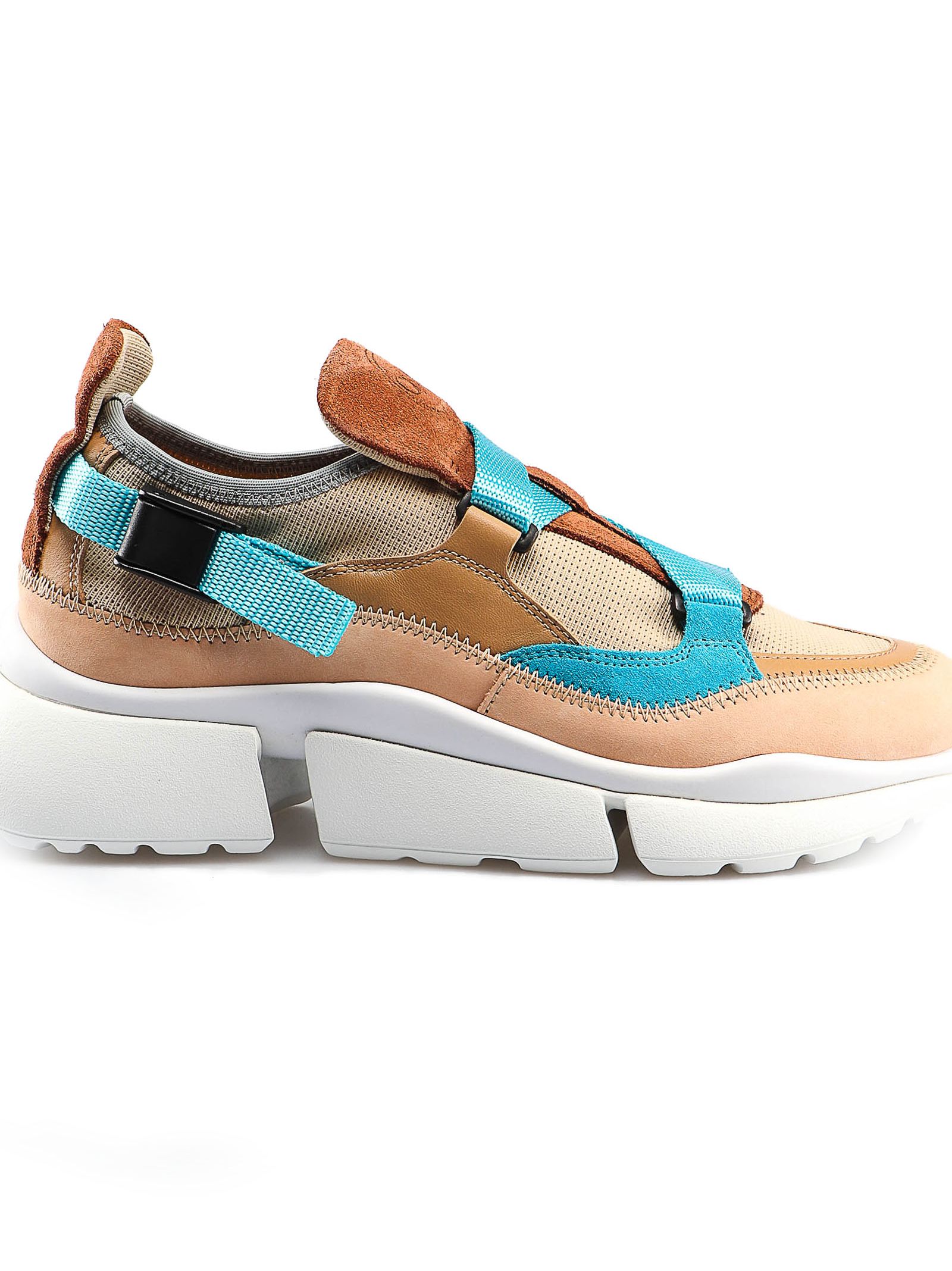 CHLOÉ BUCKLED STRAP SNEAKERS,10875921