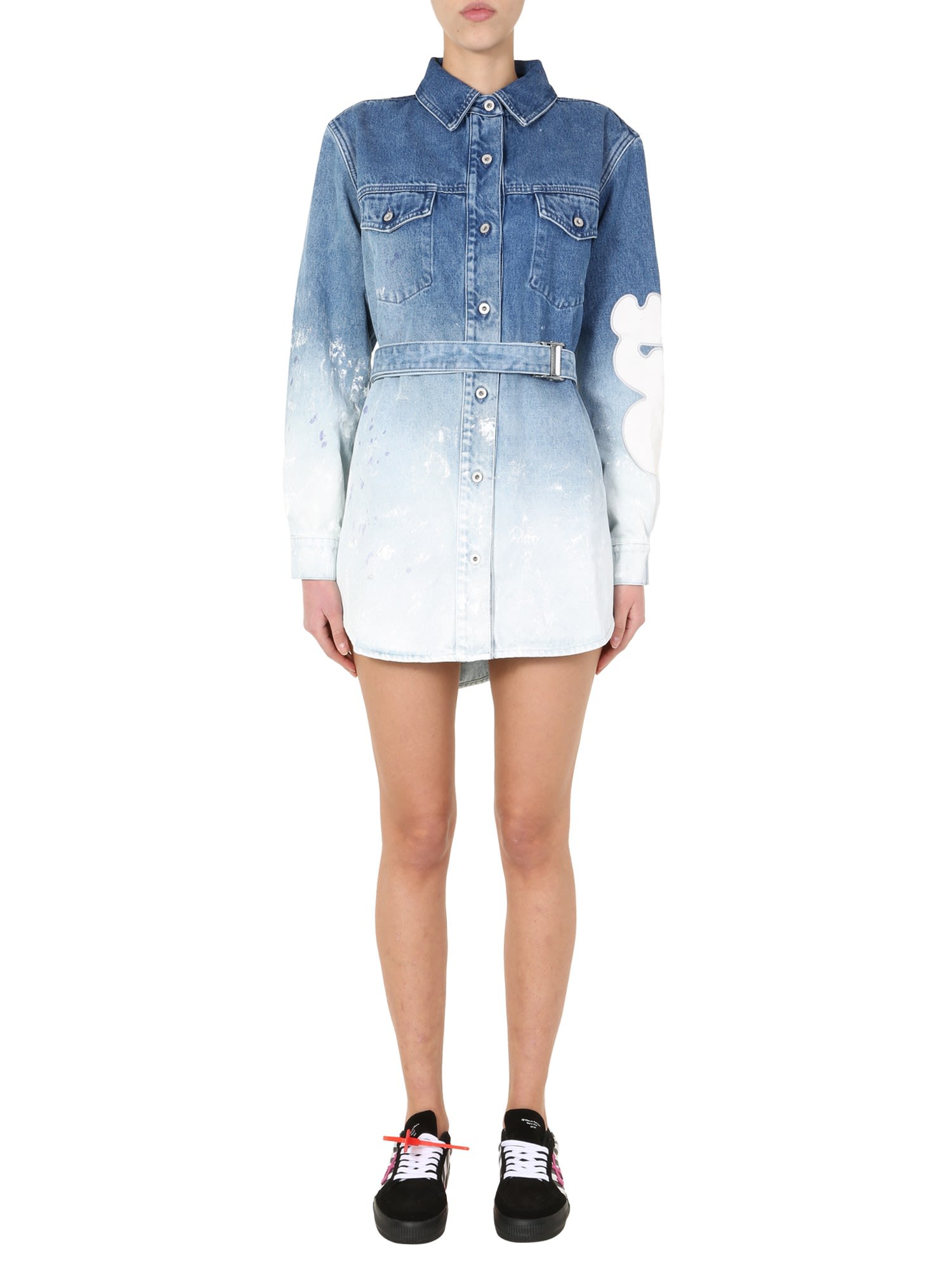 off white denim dress