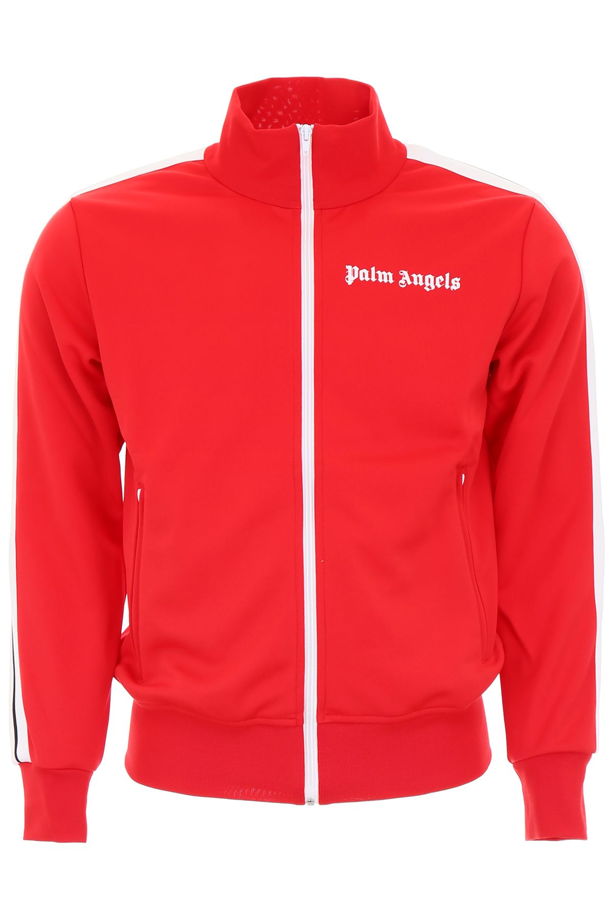 Palm Angels Track Jacket With Bands In Red White | ModeSens