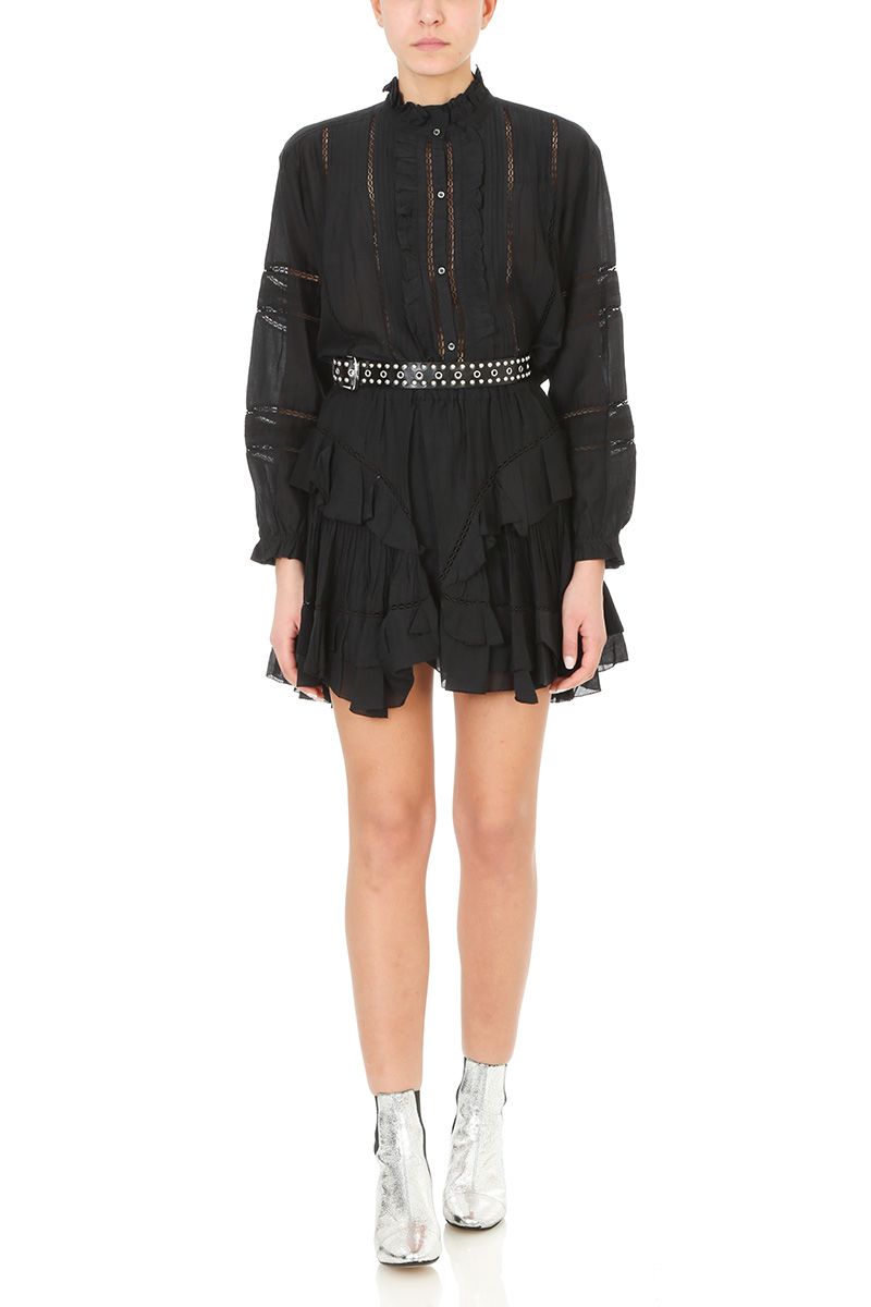 Vilje Skeptisk stege Isabel Marant Étoile Varese Black Cotton Skirt | ModeSens