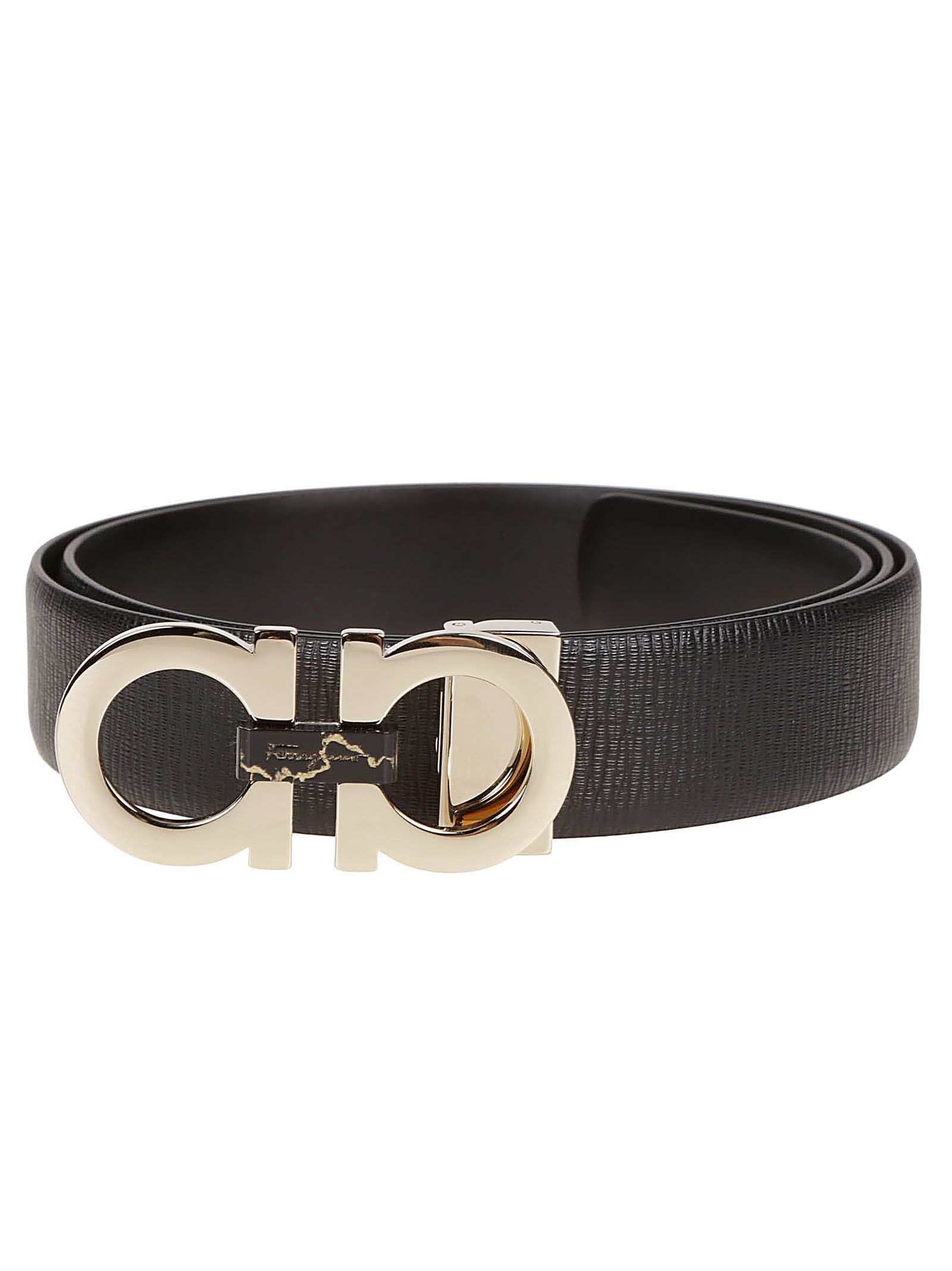 Salvatore Ferragamo Logo Belt In Nero | ModeSens