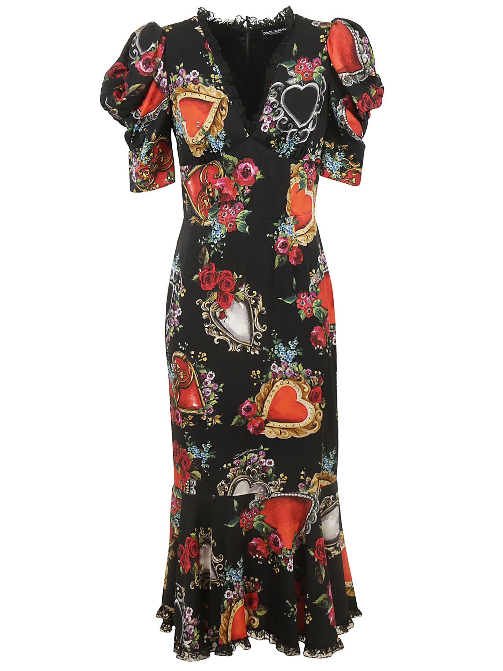 DOLCE & GABBANA Dolce & Gabbana Sacred Heart Print Dress,10930649