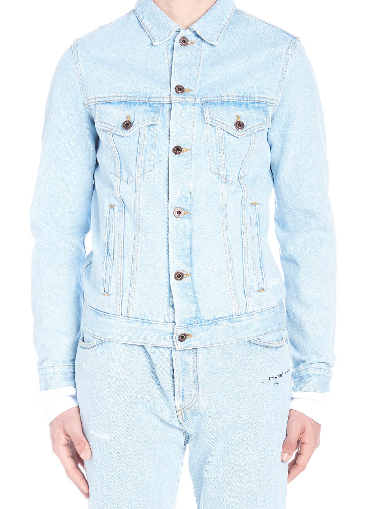 off-white jacket in light blue