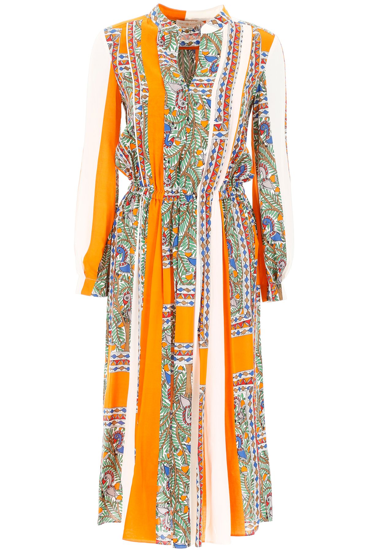 Tory Burch Printed Long hot Sleeve Dress Something Wild Stripe Size 6 $528