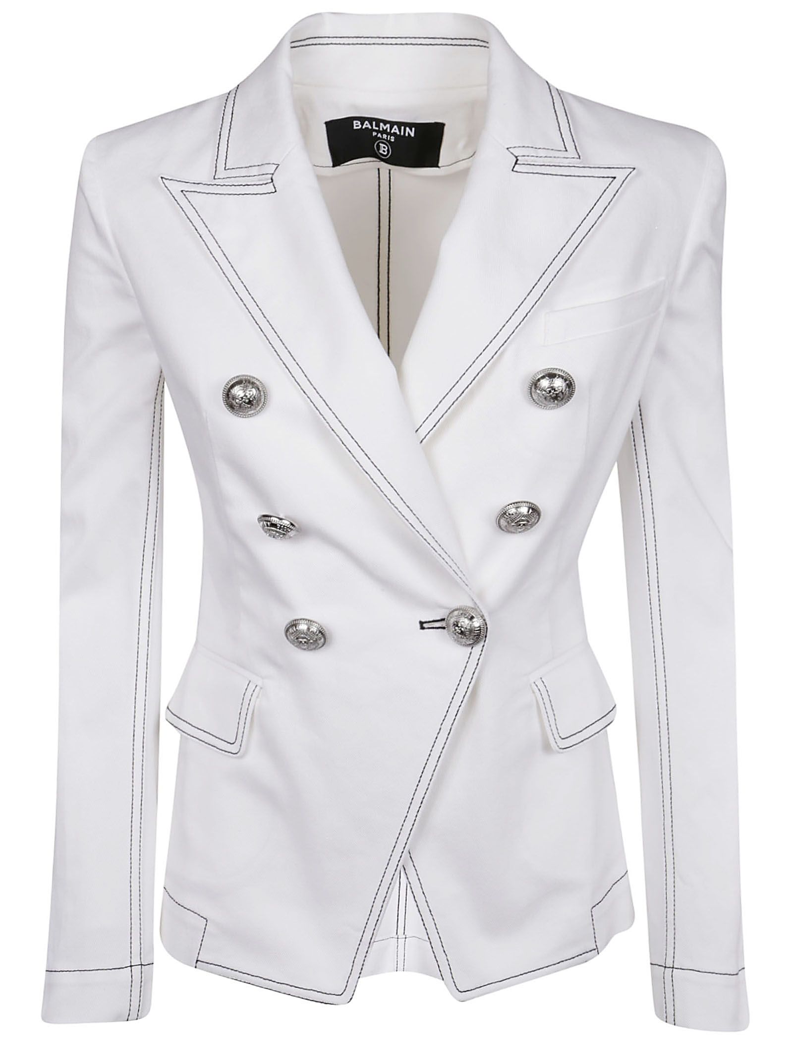 balmain denim blazer