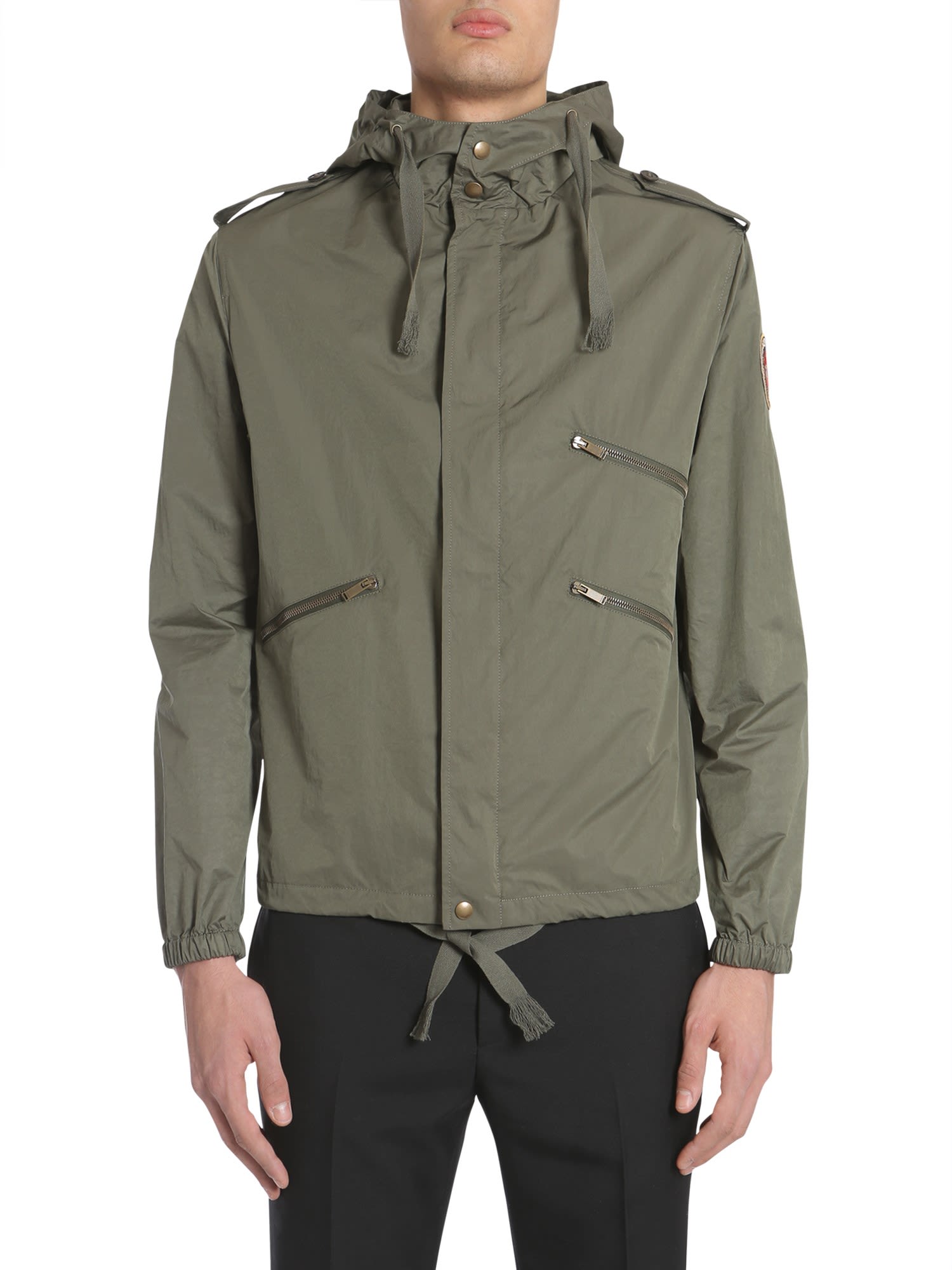 Saint Laurent Windbreaker With Badge | ModeSens