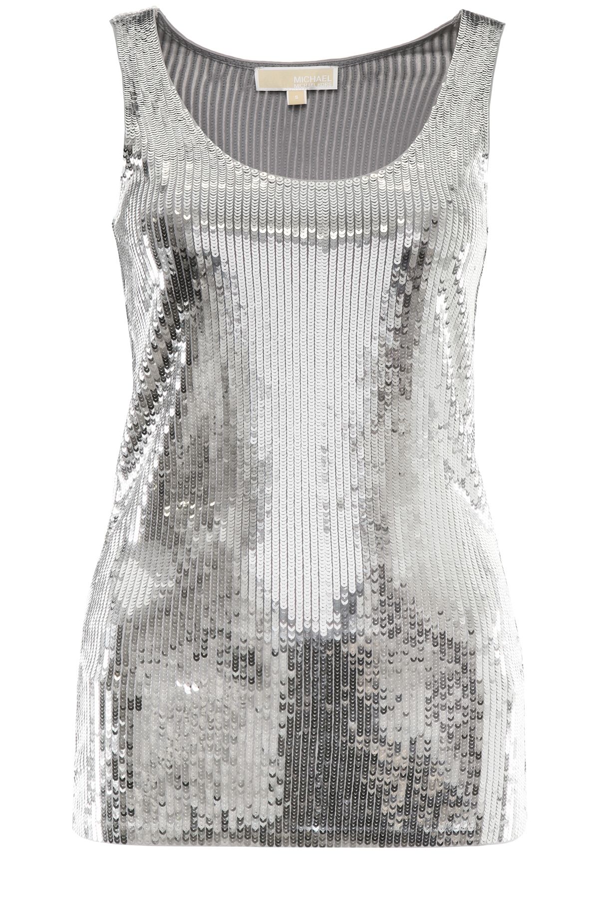 silver sequin tank top