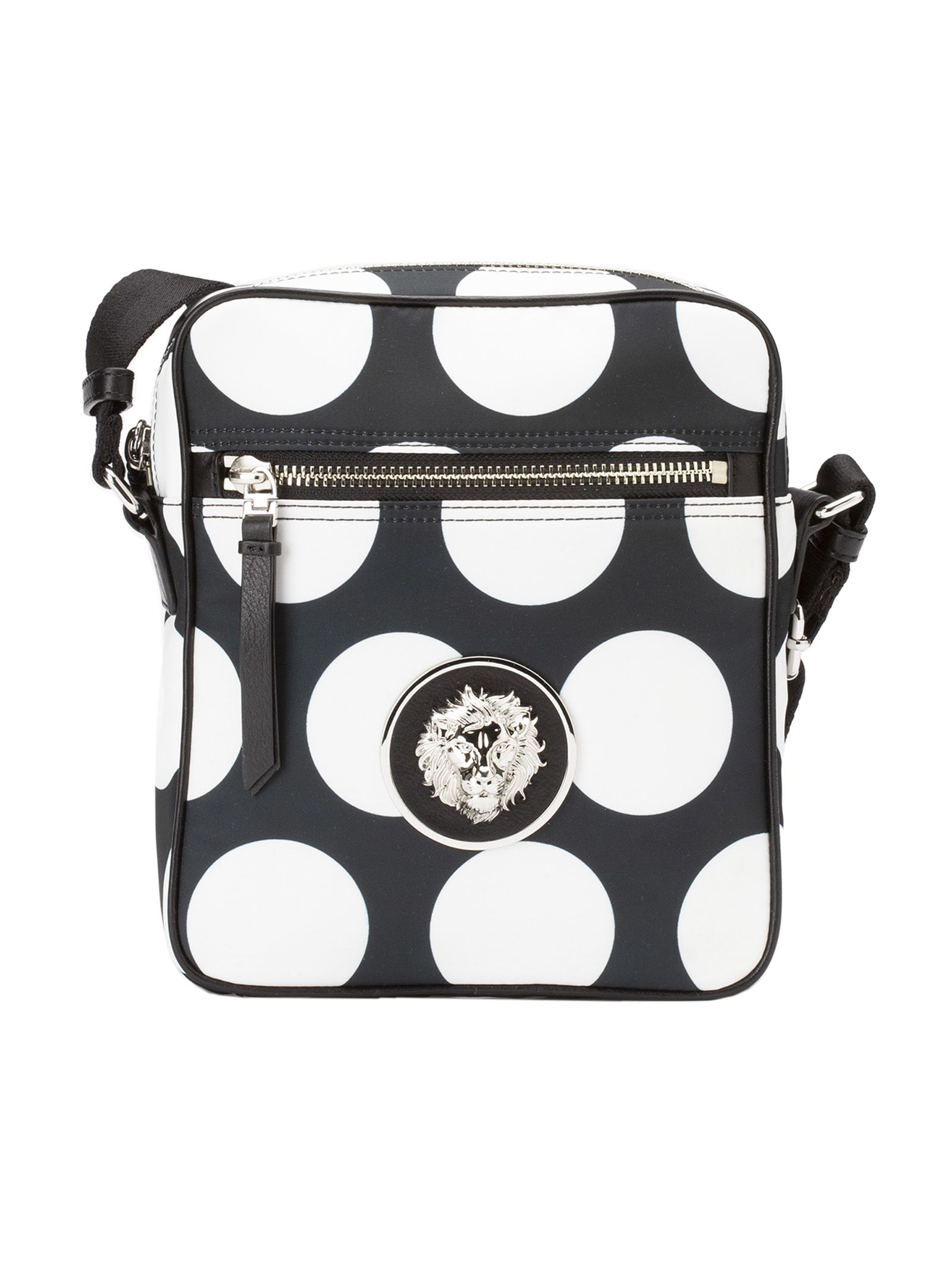 versus printed shoulder bag in black