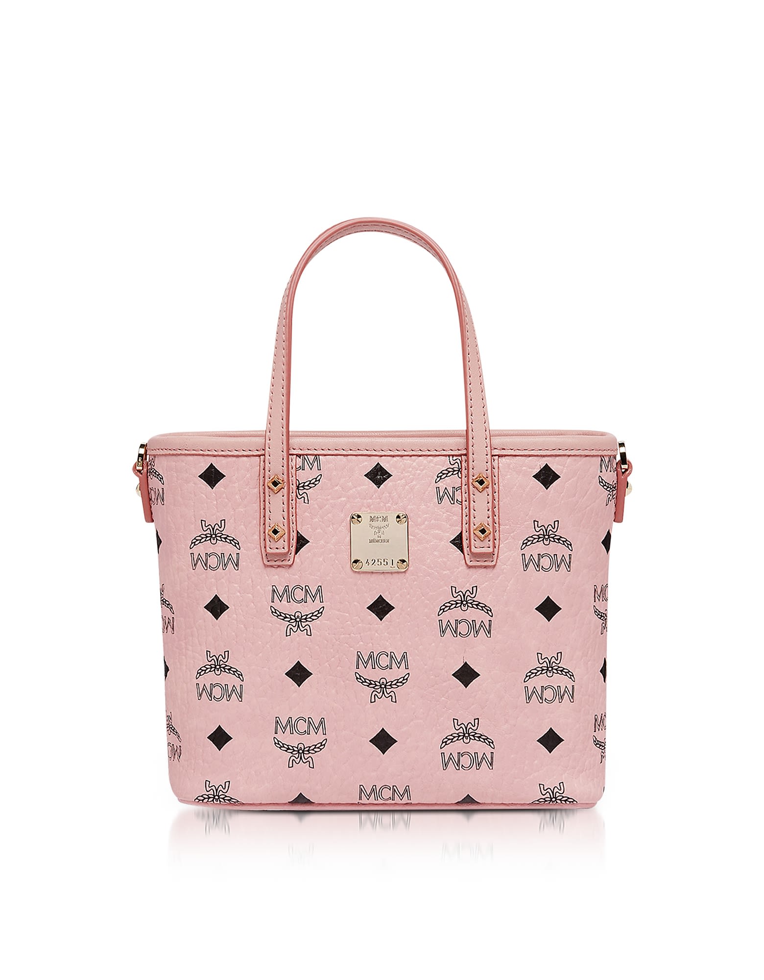 Mcm Anya Soft Pink Top Zip Mini Shopping Bag | ModeSens
