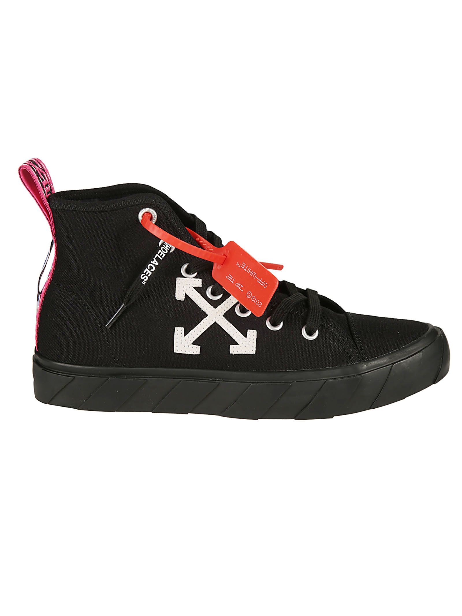 OFF-WHITE OFF WHITE HIGH-CUT LOGO SNEAKERS,10855344