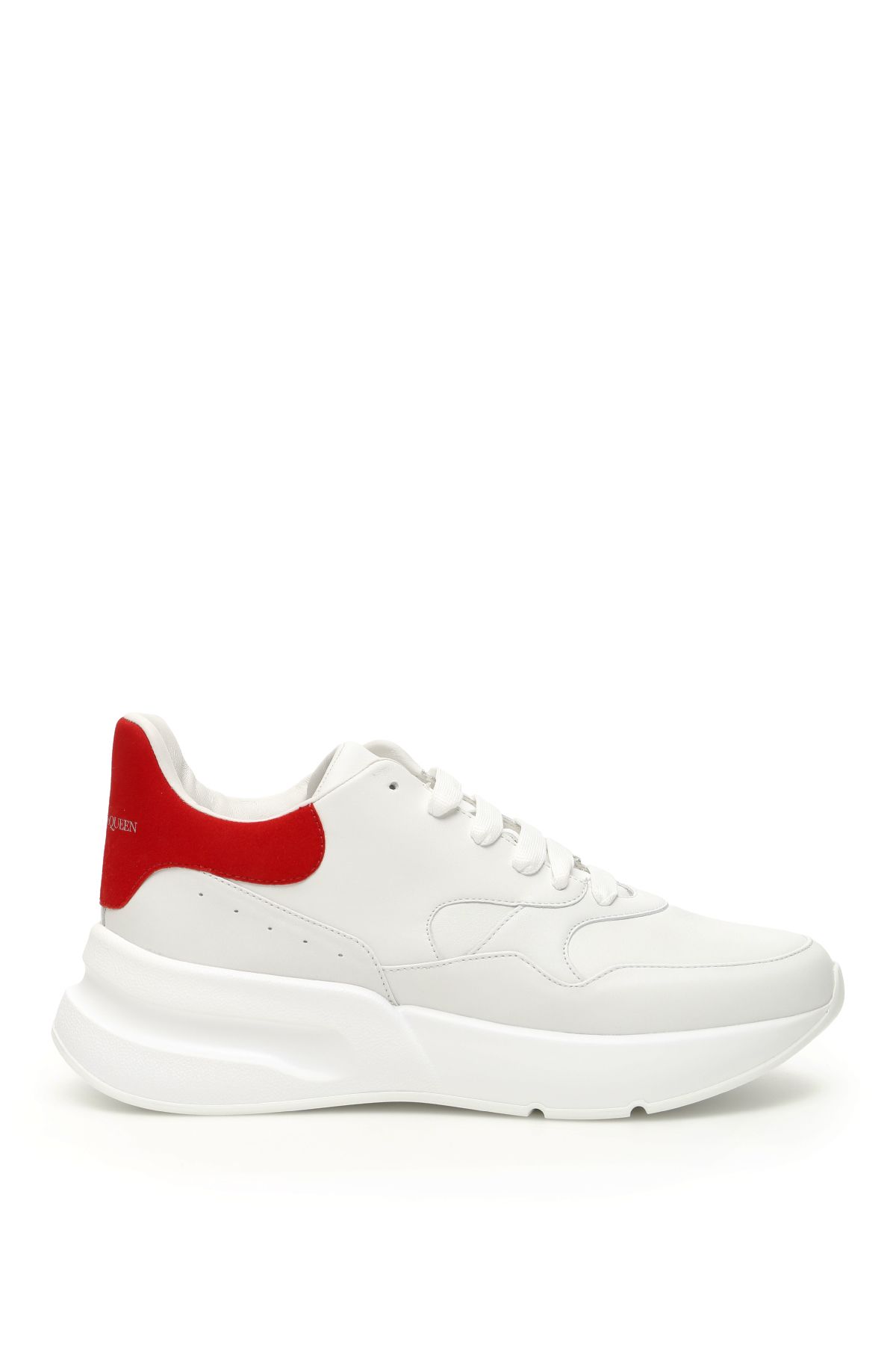 Alexander Mcqueen Oversize Running Sneakers In Opt White Lust Red ...